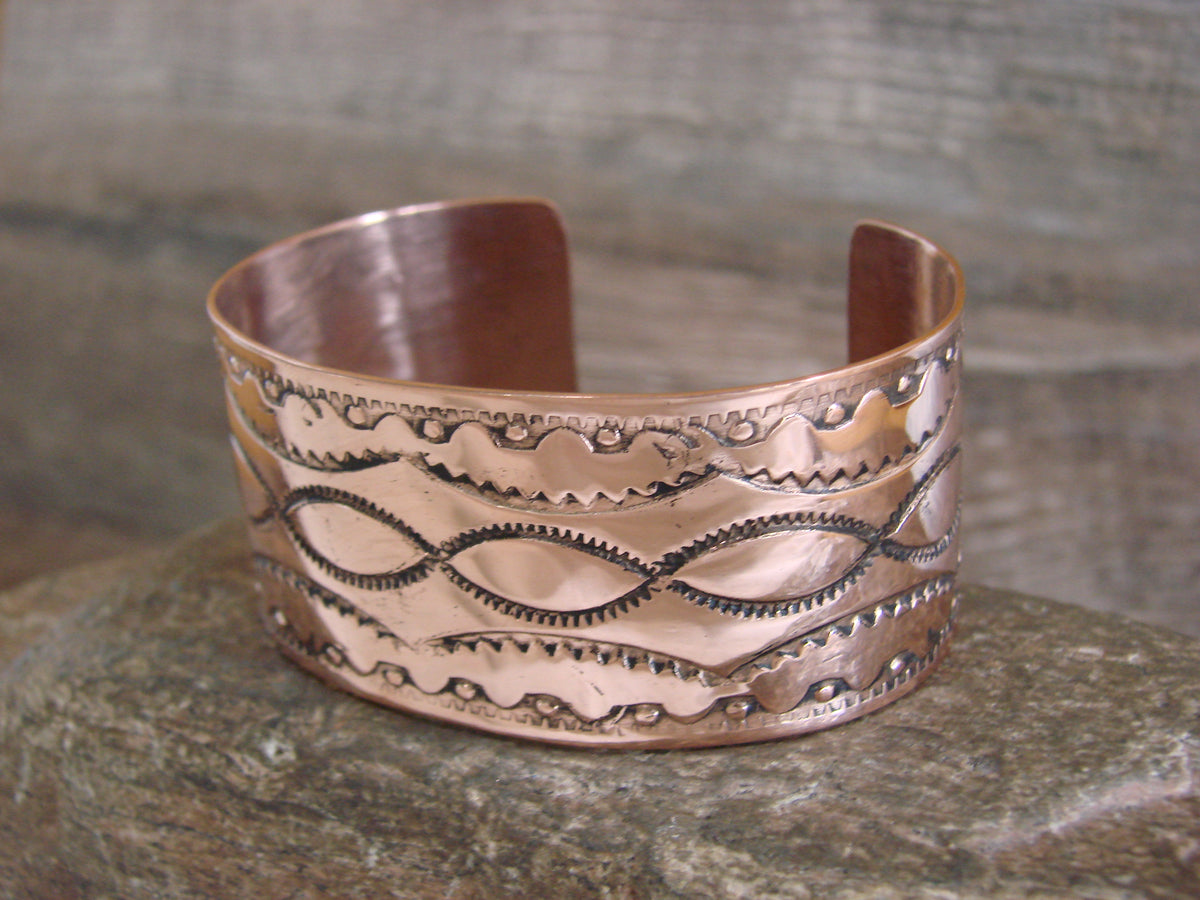 Native American Navajo Copper Bracelet by Elaine Tahe