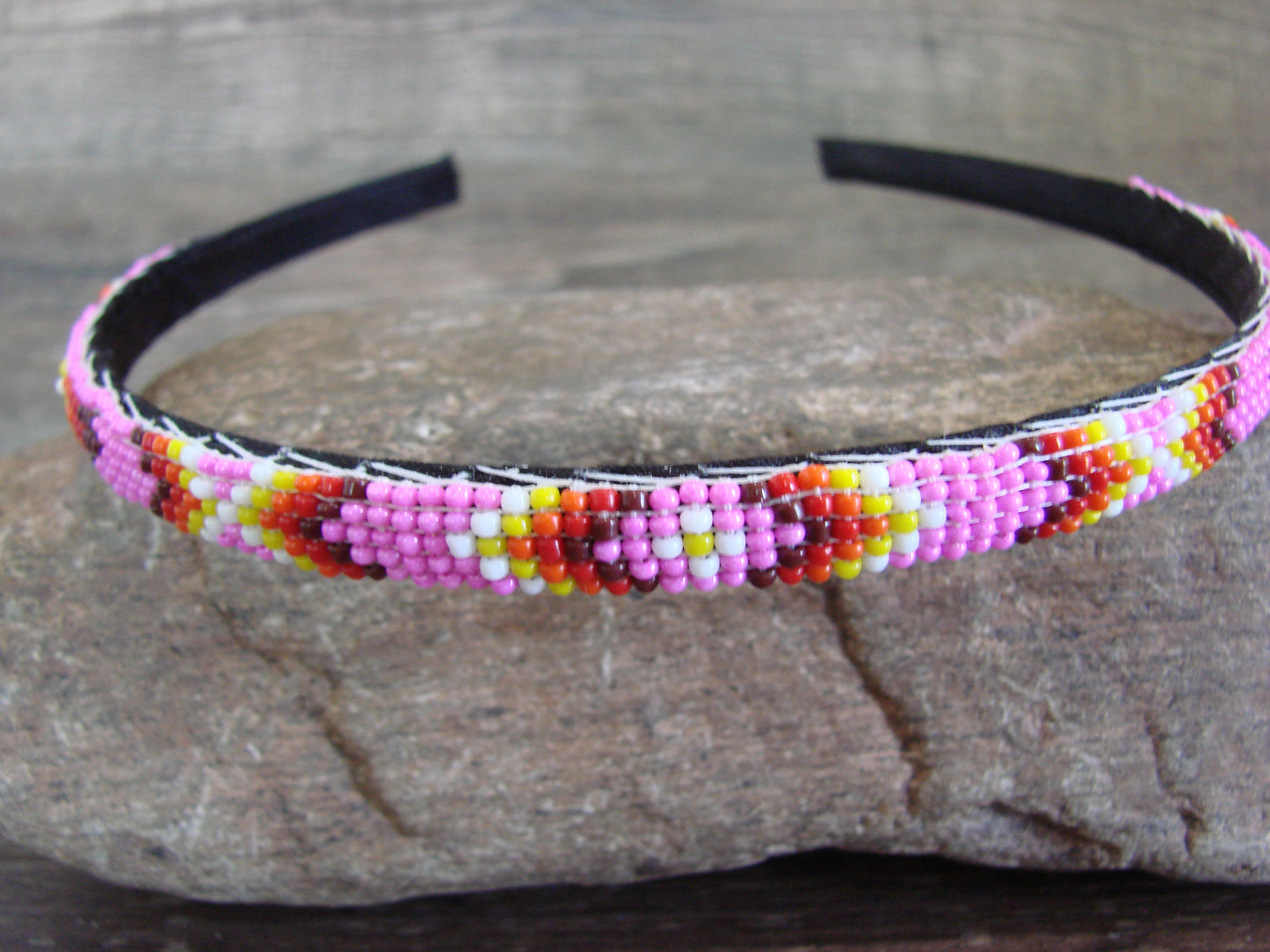 Navajo Indian Hand Beaded 3/8" Head Band by Cleveland