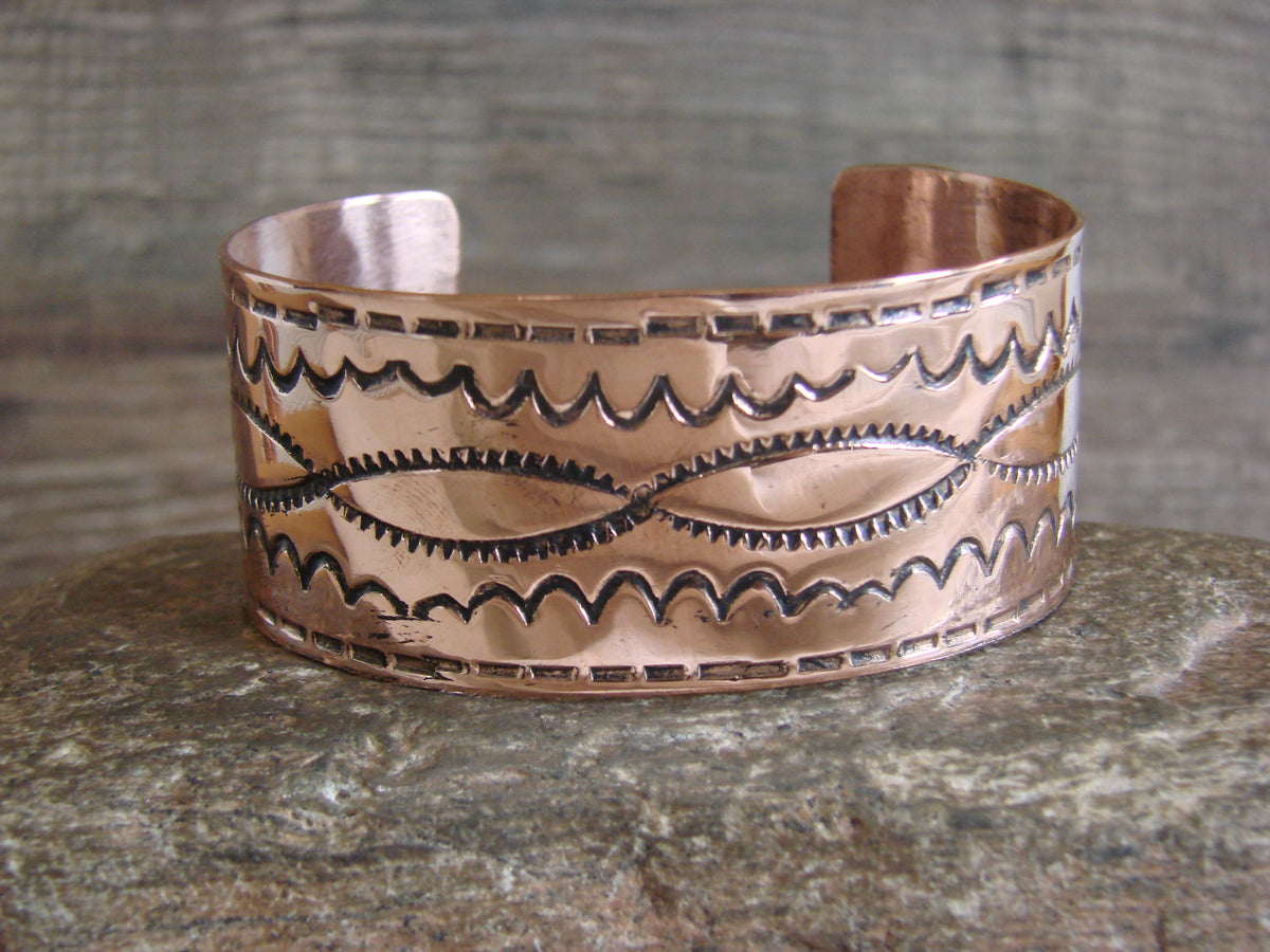 Native American Navajo Copper Bracelet by Elaine Tahe