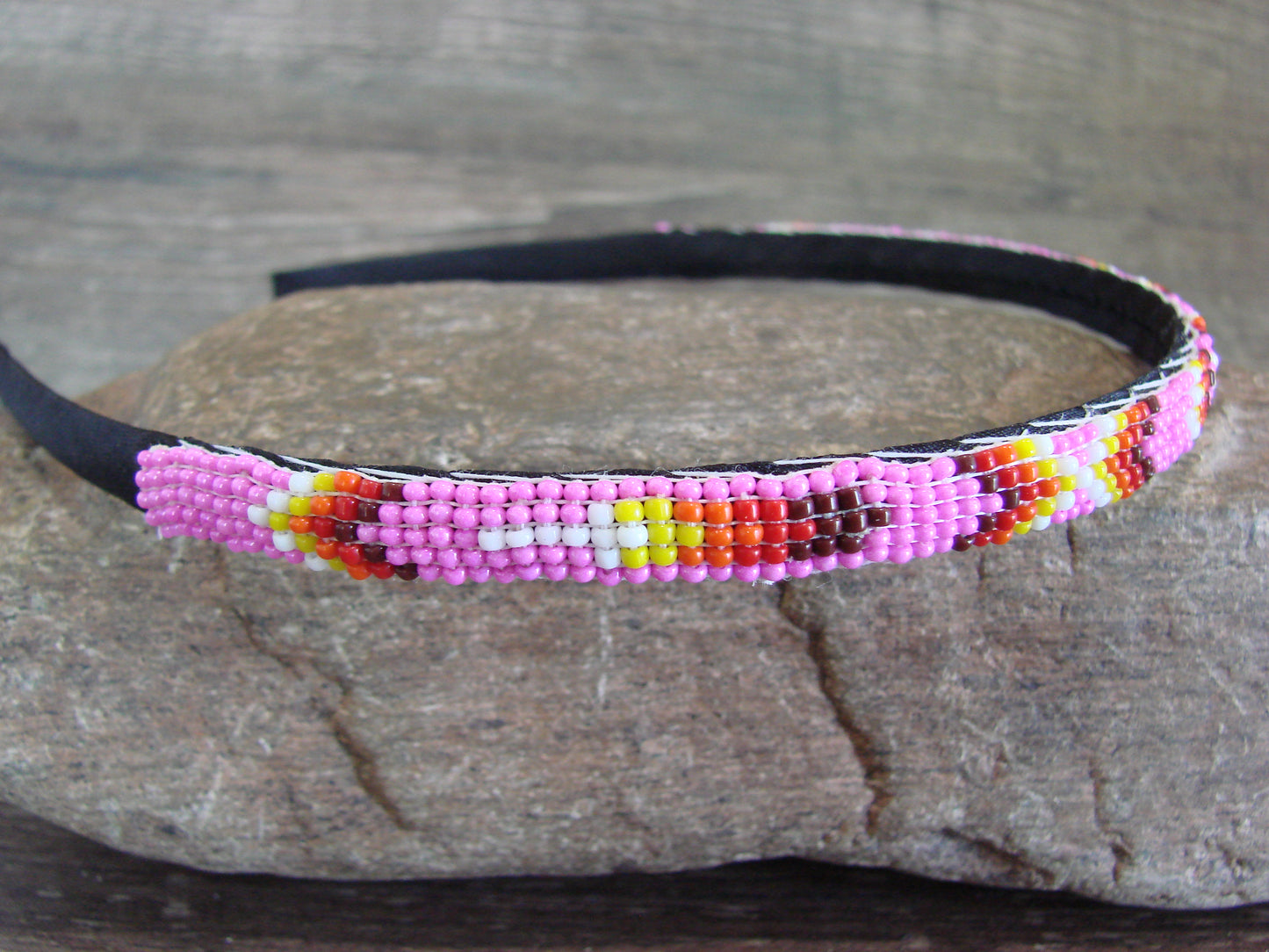 Navajo Indian Hand Beaded 3/8" Head Band by Cleveland