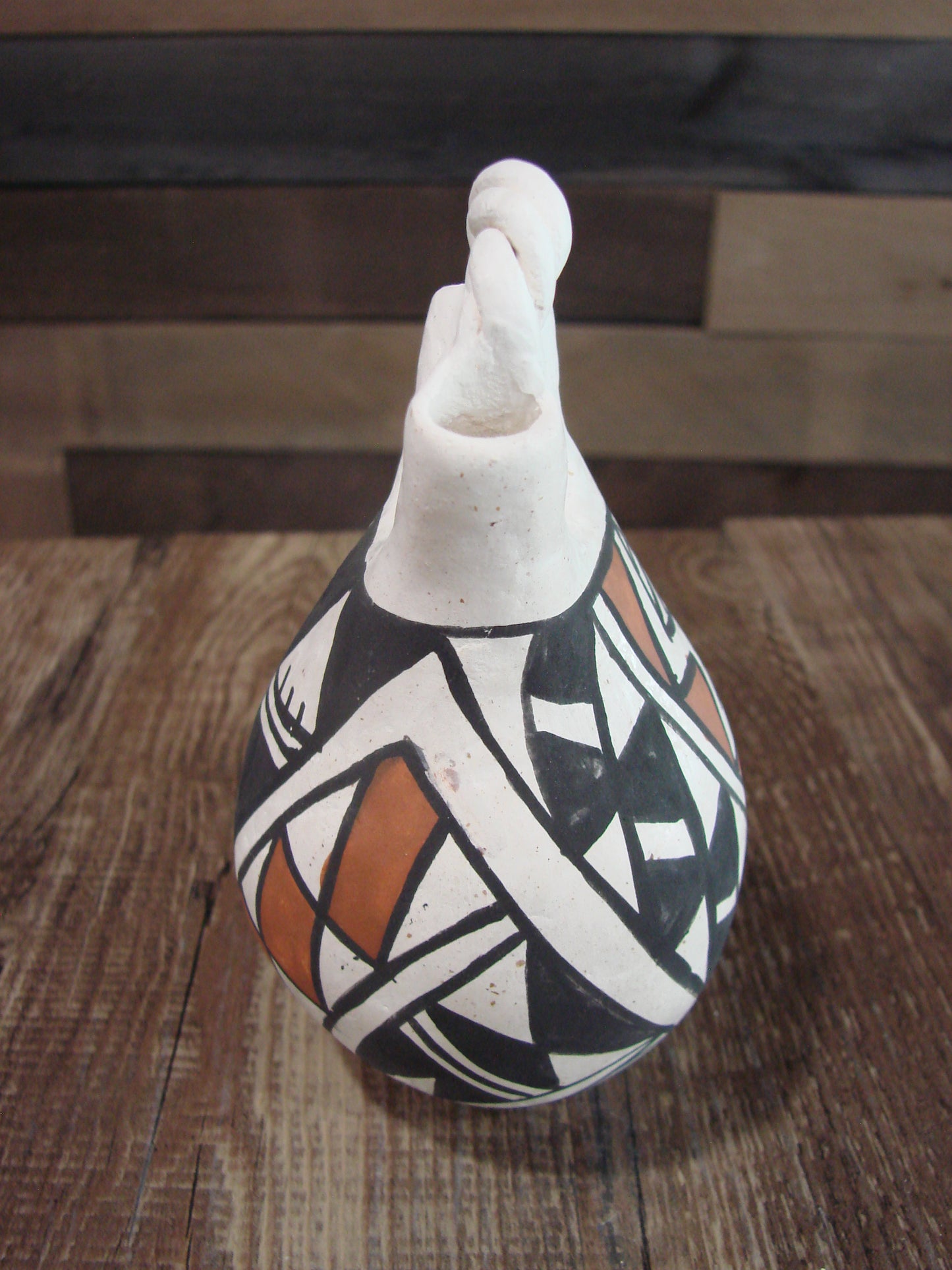 Native American Acoma Small Hand Made Wedding Vase - JL