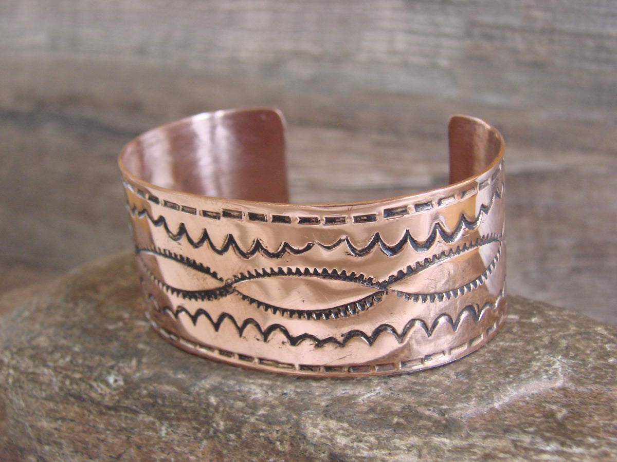 Native American Navajo Copper Bracelet by Elaine Tahe