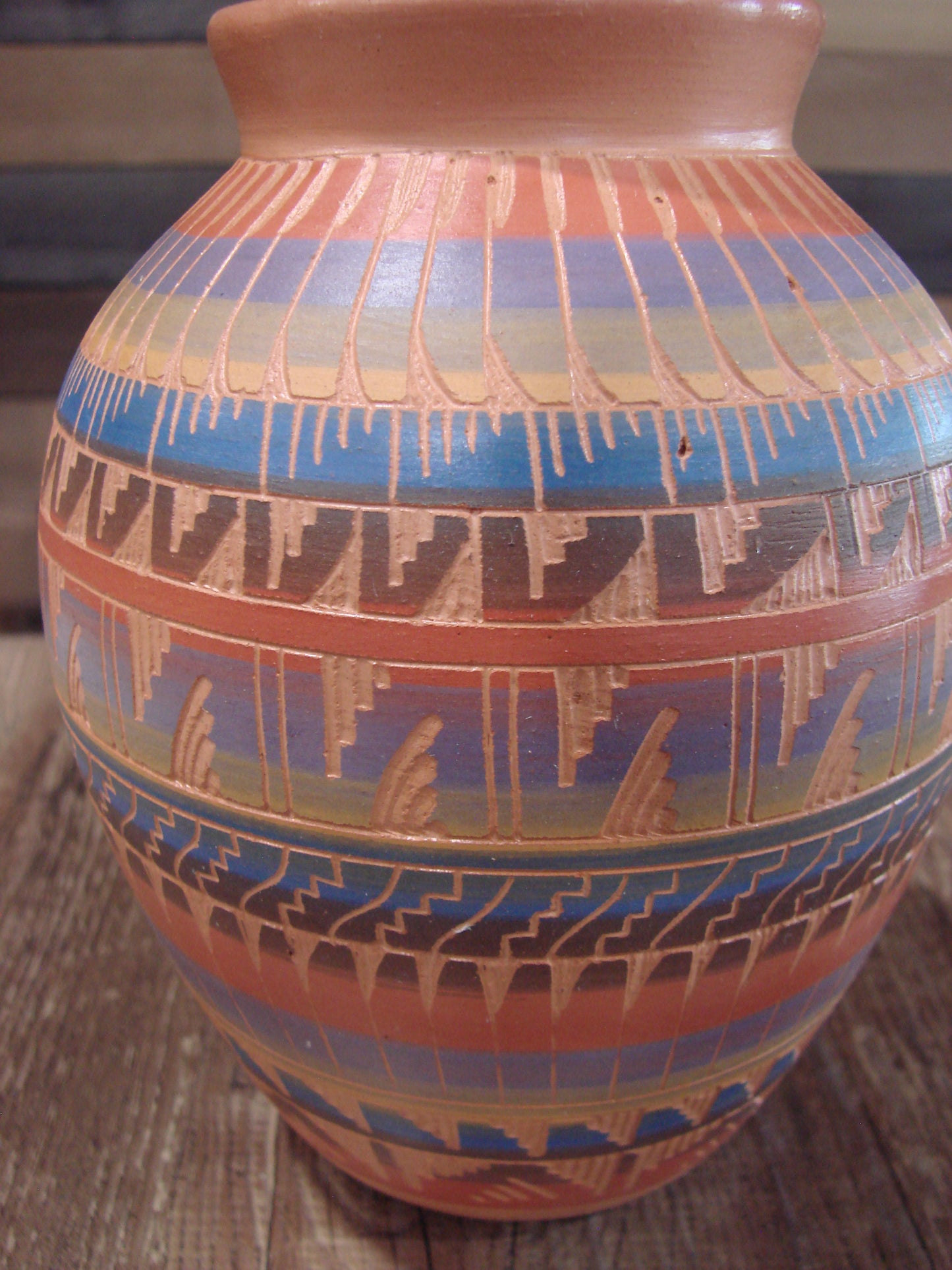 Native American Hand Etched & Hand Painted Pottery - Gilmore