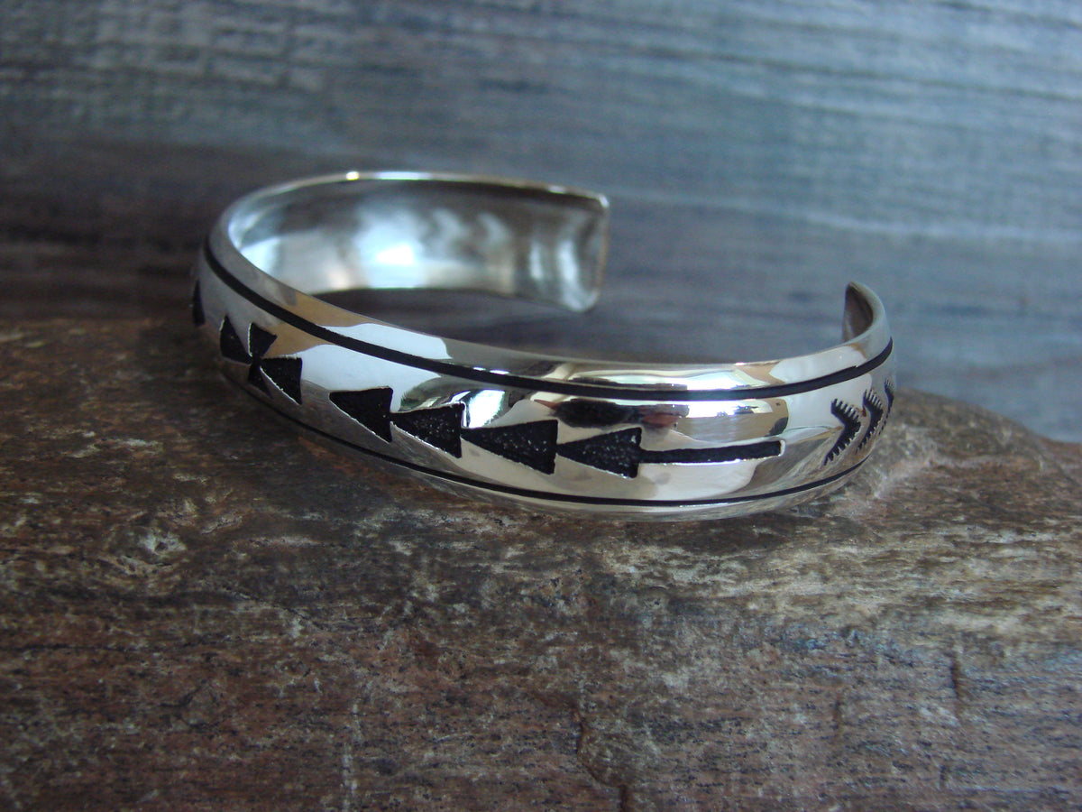 Native American Sterling Silver Petroglyph Bracelet by Singer