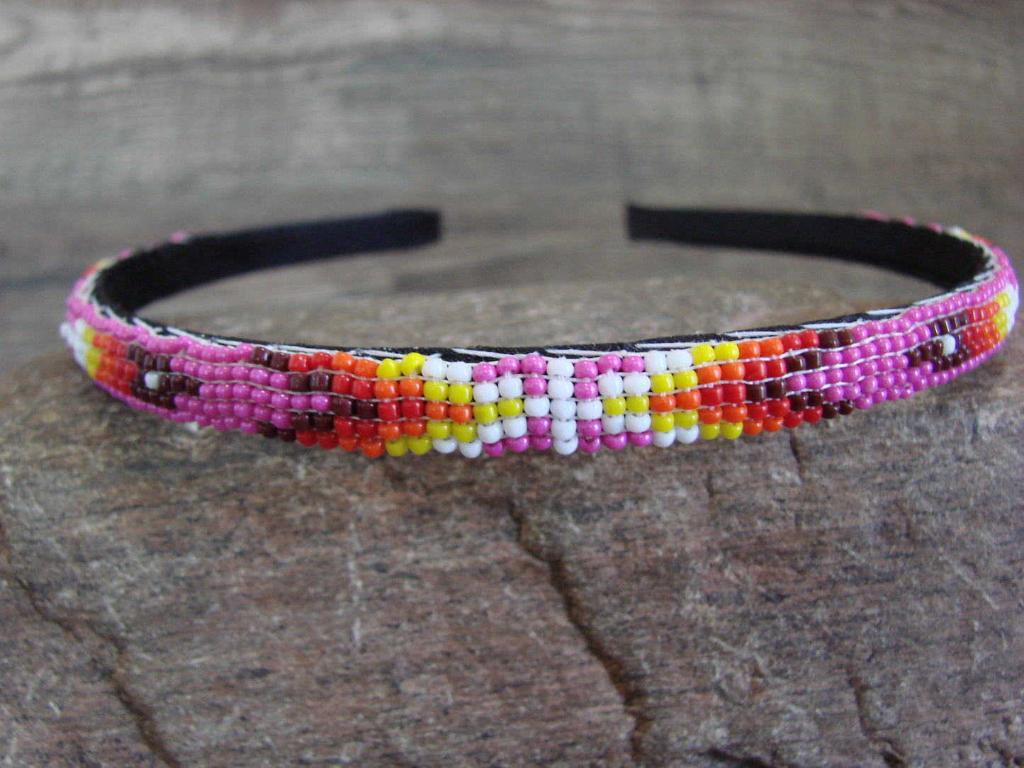 Navajo Indian Hand Beaded 3/8" Head Band by Cleveland