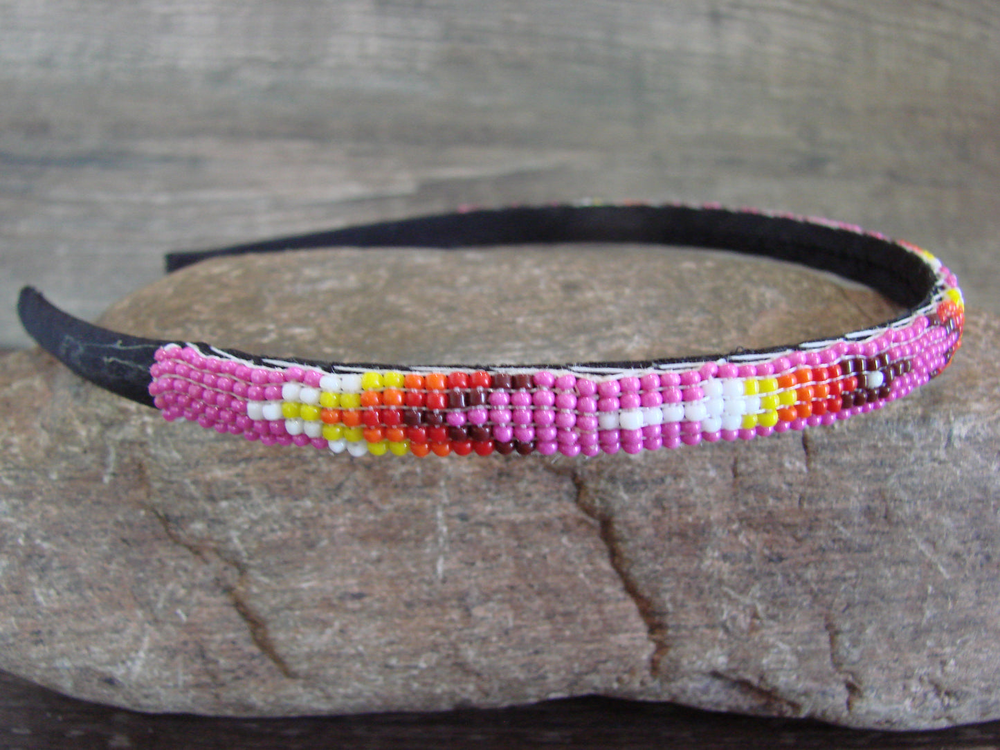 Navajo Indian Hand Beaded 3/8" Head Band by Cleveland