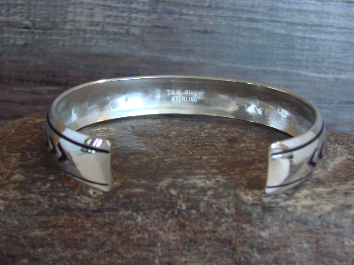 Native American Sterling Silver Petroglyph Bracelet by Singer