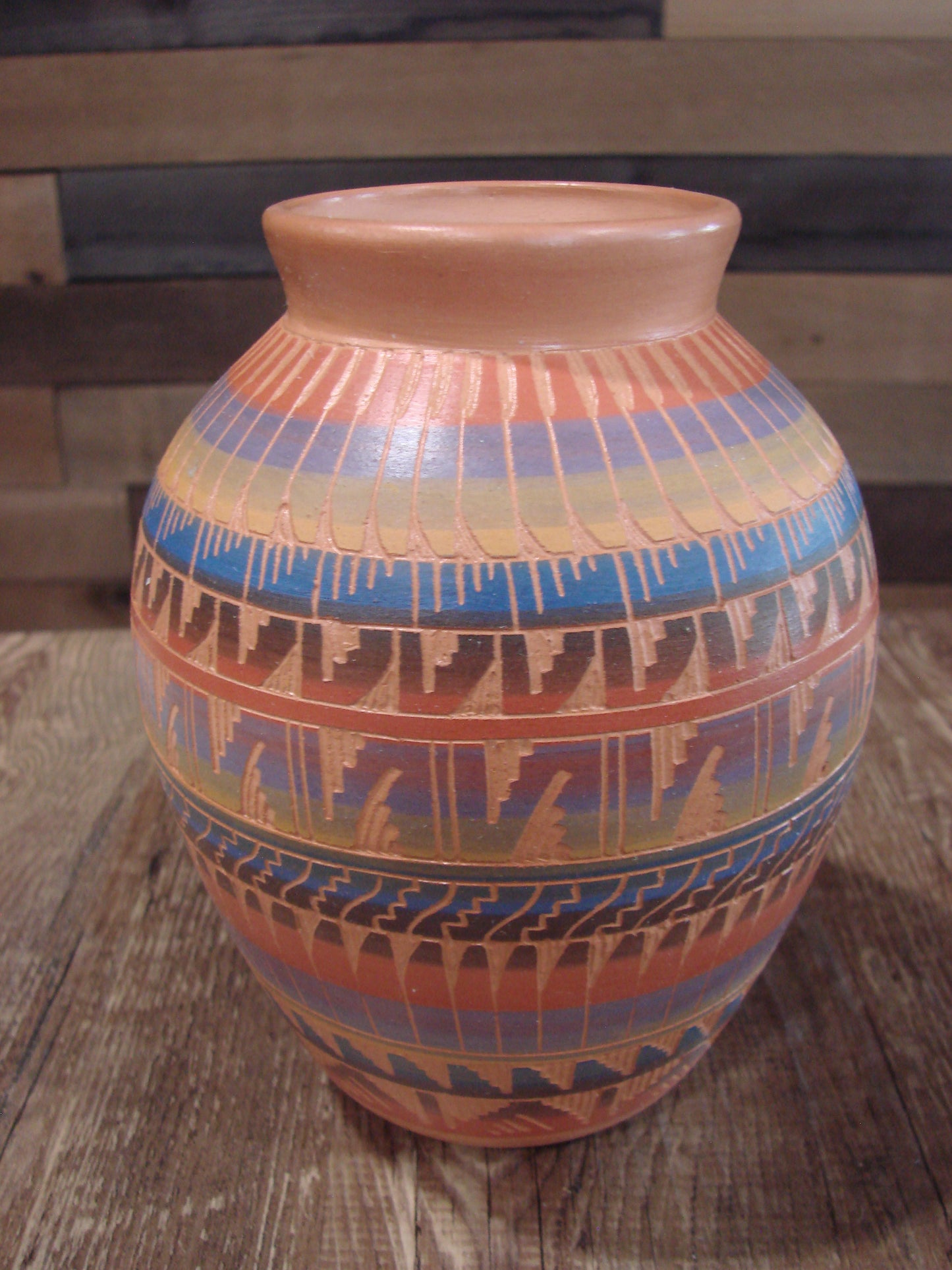 Native American Hand Etched & Hand Painted Pottery - Gilmore