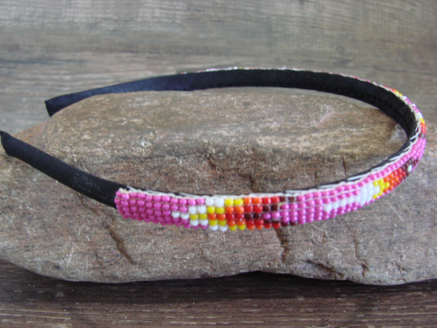 Navajo Indian Hand Beaded 3/8" Head Band by Cleveland