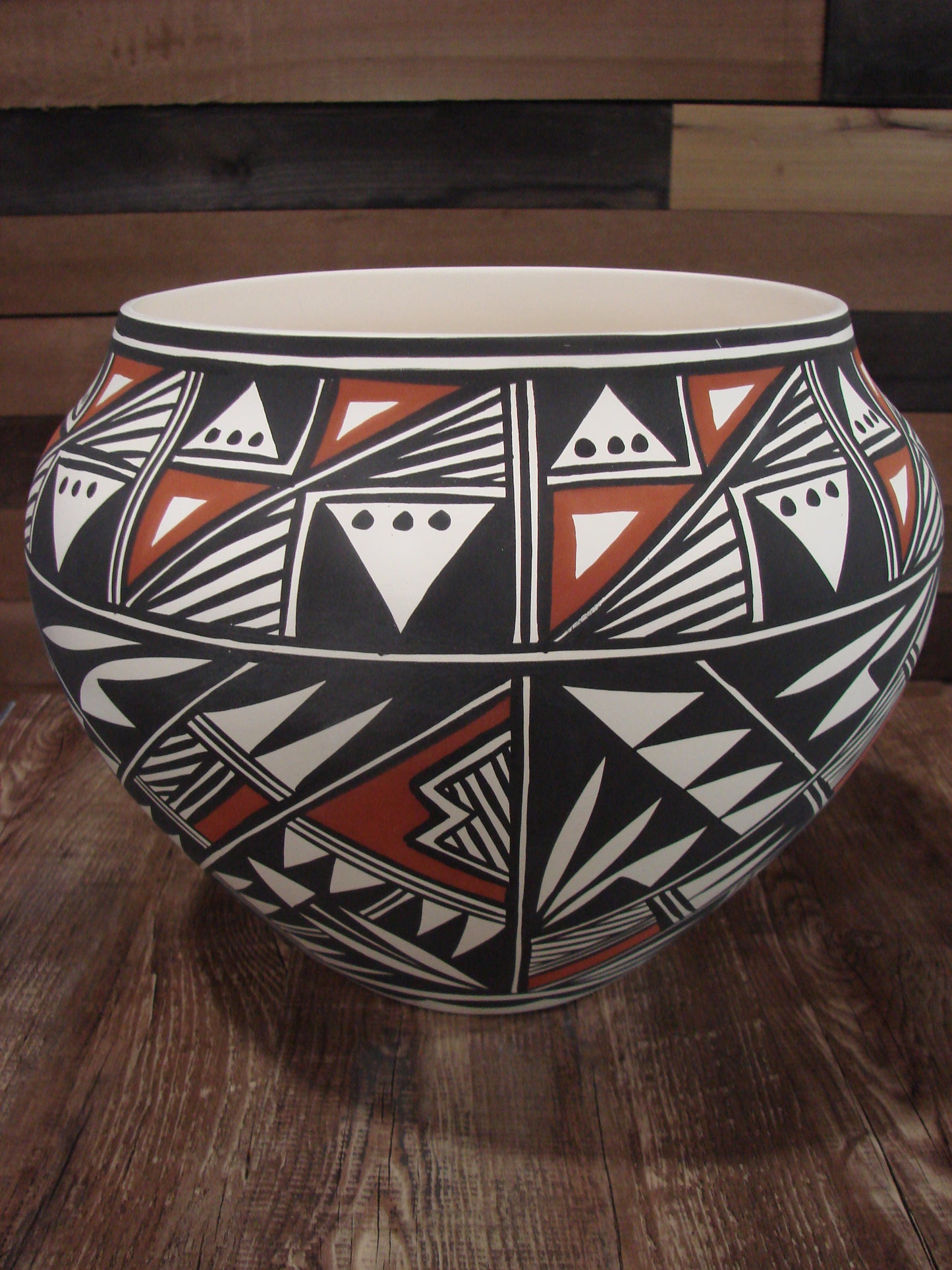 Native American Acoma Indian Hand Painted Pottery by Antonio