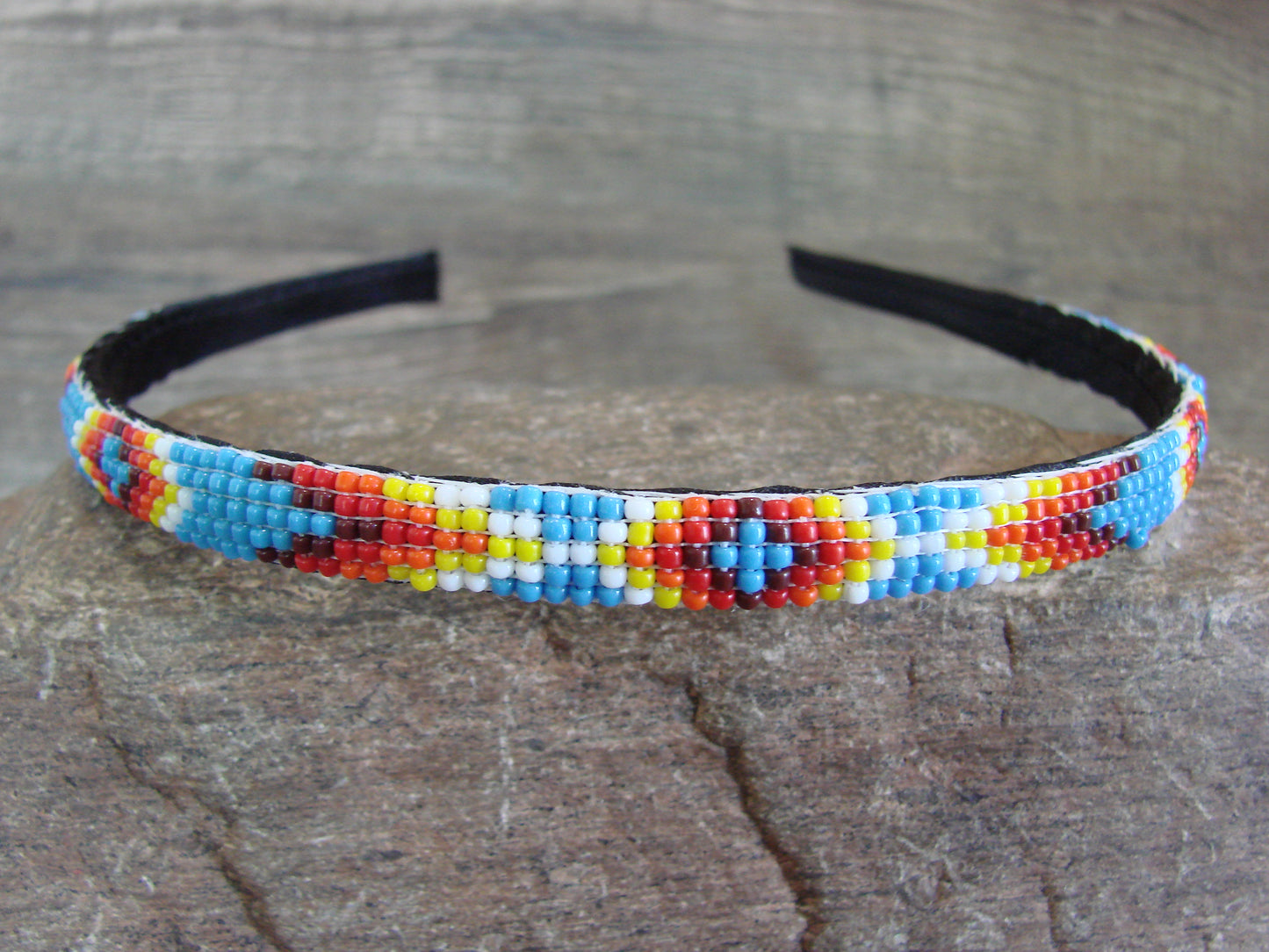 Navajo Indian Hand Beaded 3/8" Head Band by Cleveland