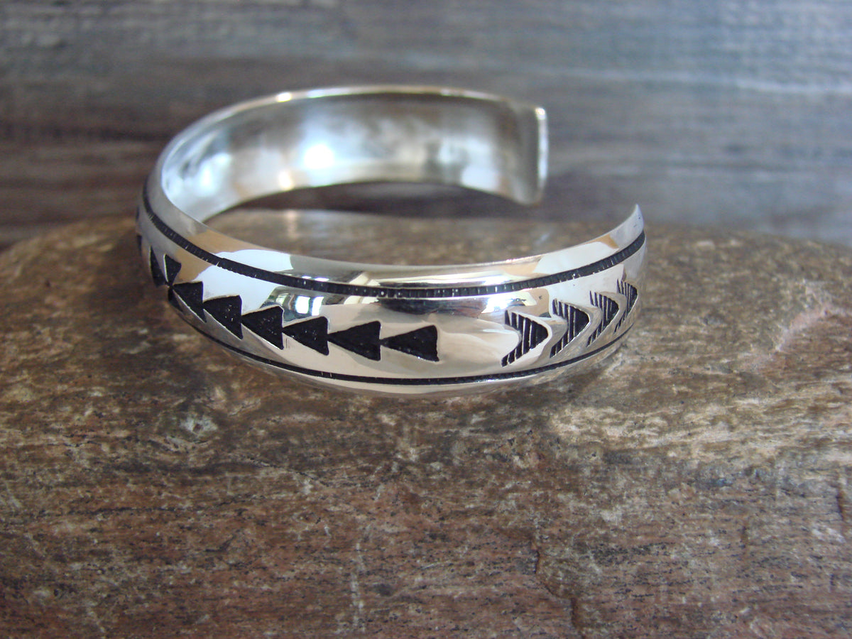 Native American Sterling Silver Petroglyph Bracelet by Singer