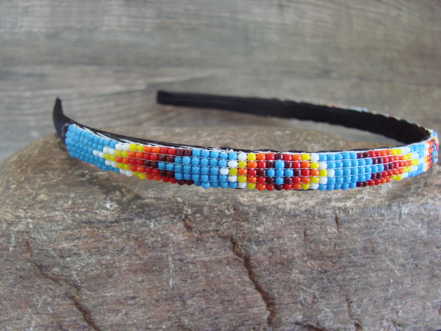 Navajo Indian Hand Beaded 3/8" Head Band by Cleveland