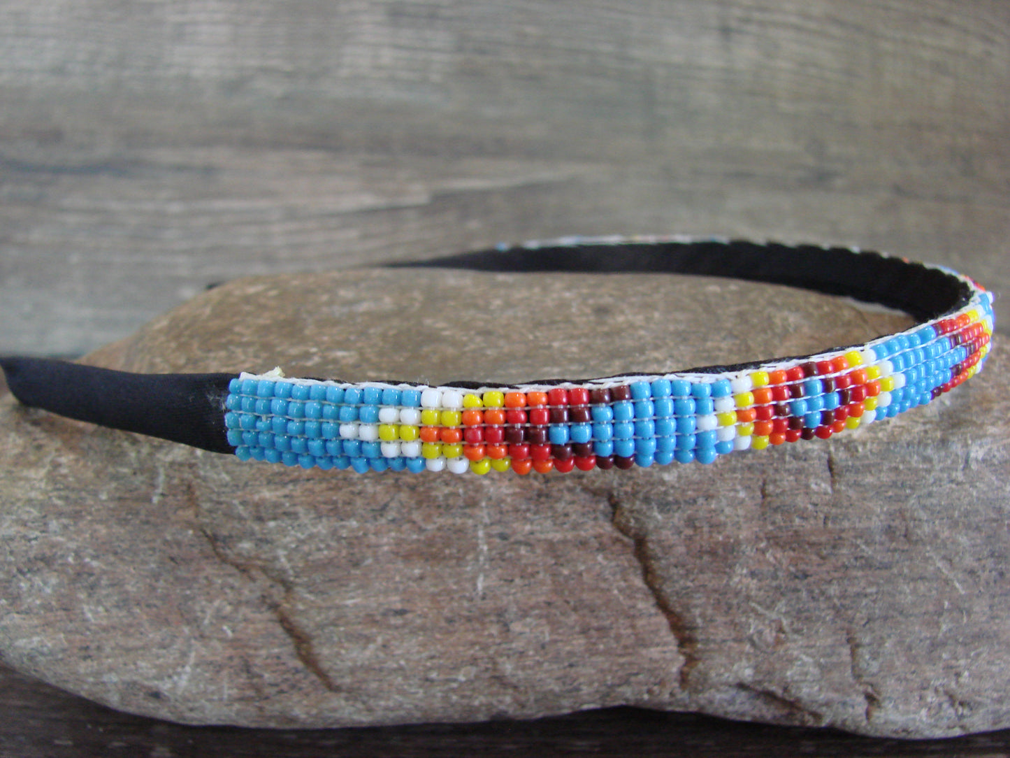 Navajo Indian Hand Beaded 3/8" Head Band by Cleveland