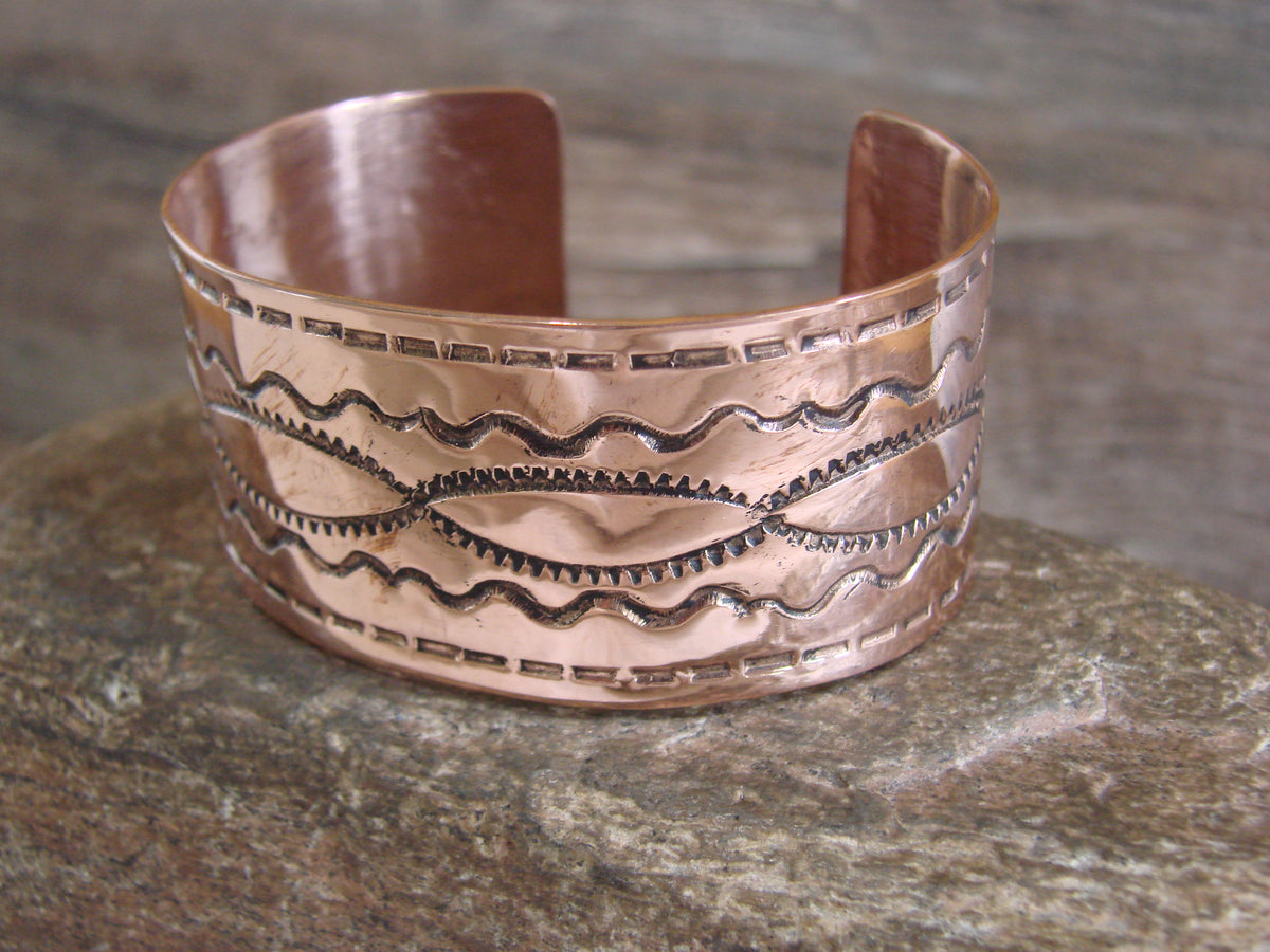 Native American Navajo Copper Bracelet by Elaine Tahe