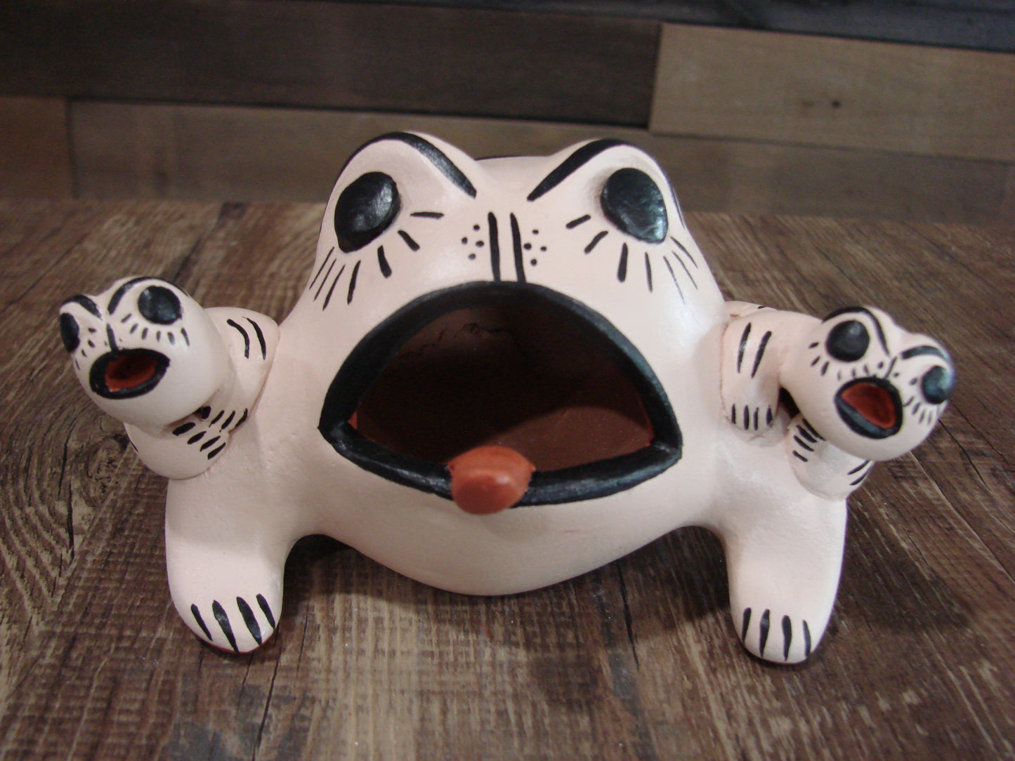 Native American Cochiti Handmade Clay Frog Sculpture by Herrera