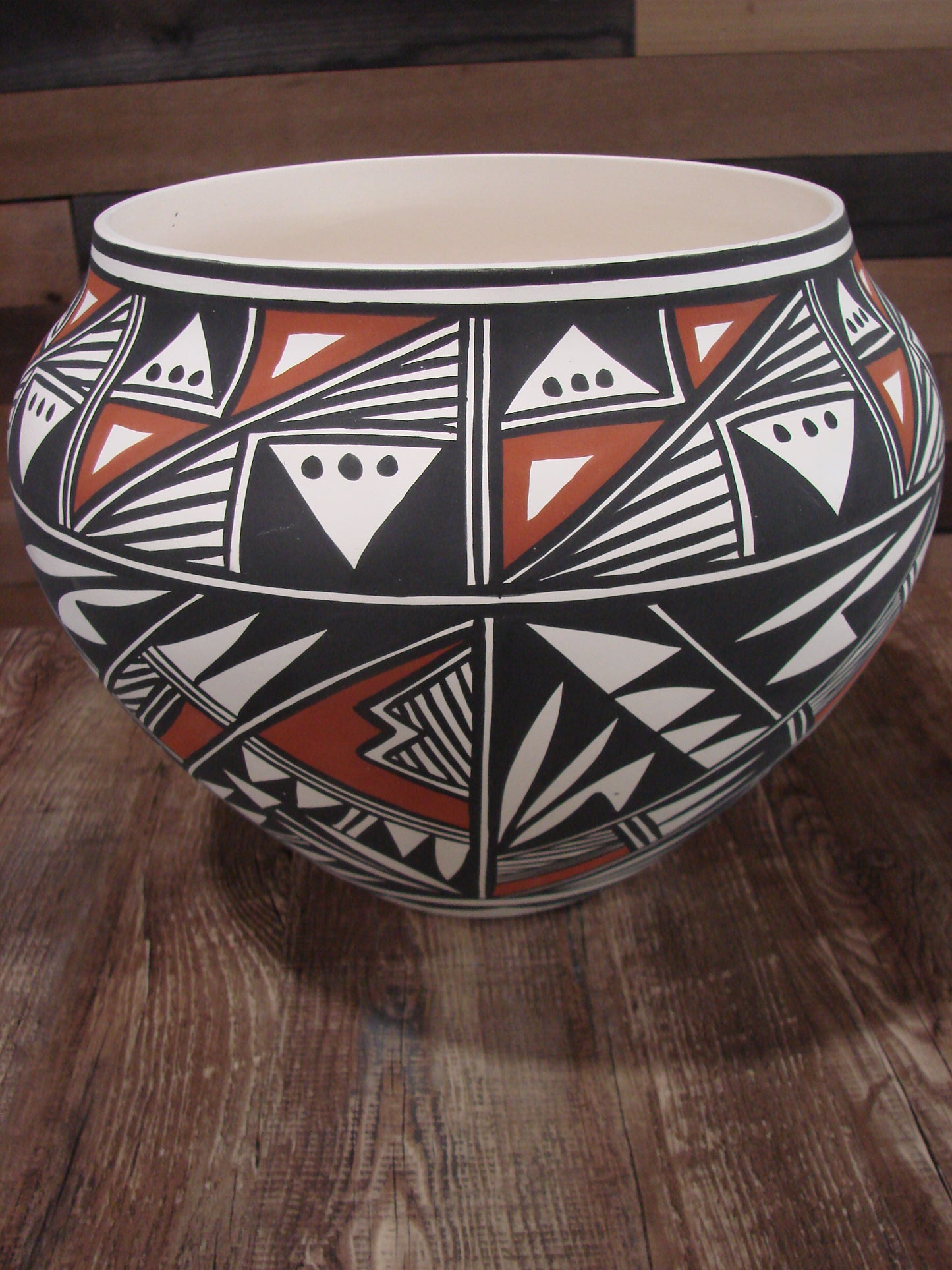 Native American Acoma Indian Hand Painted Pottery by Antonio