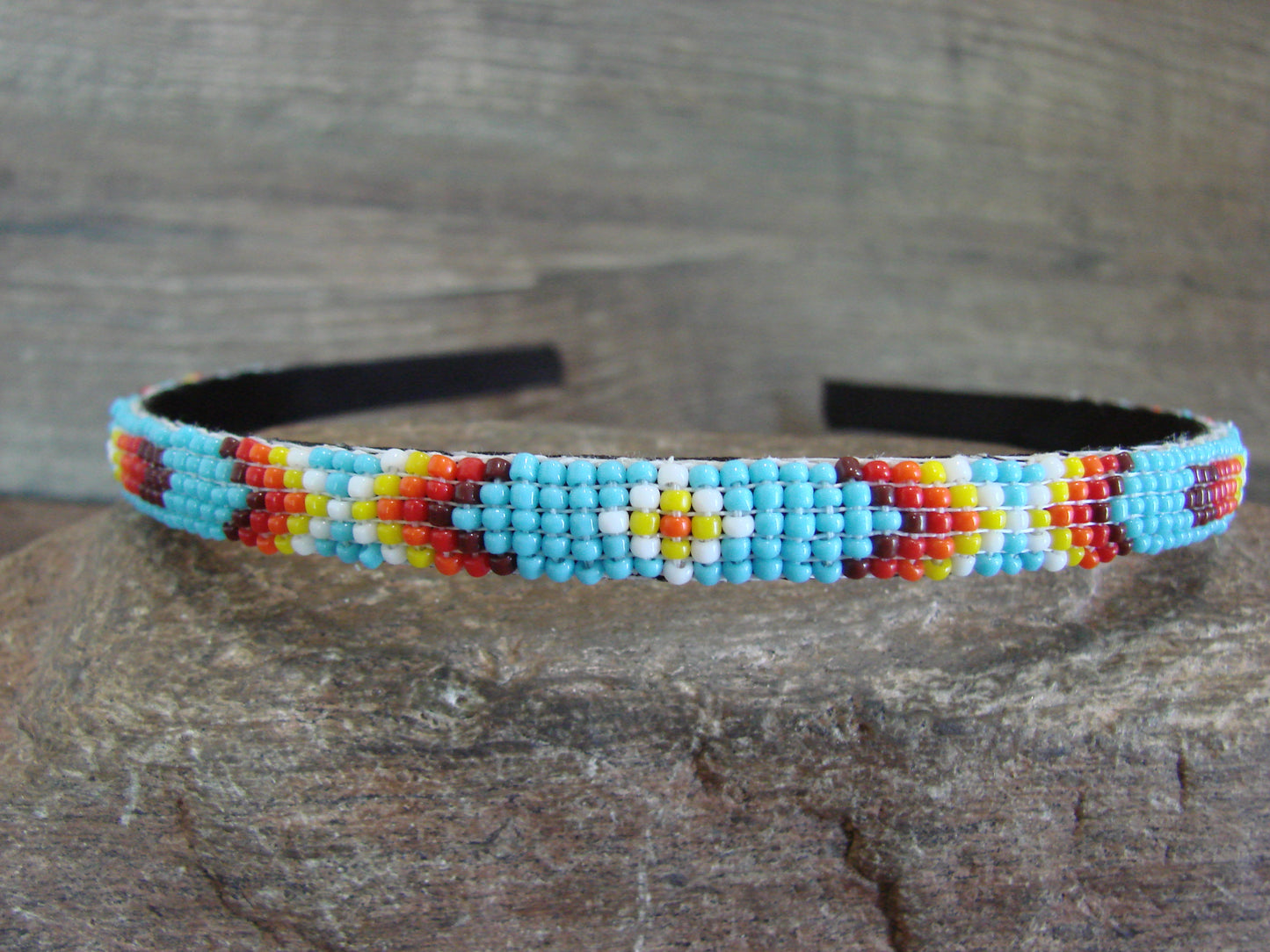 Navajo Indian Hand Beaded 3/8" Head Band by Cleveland