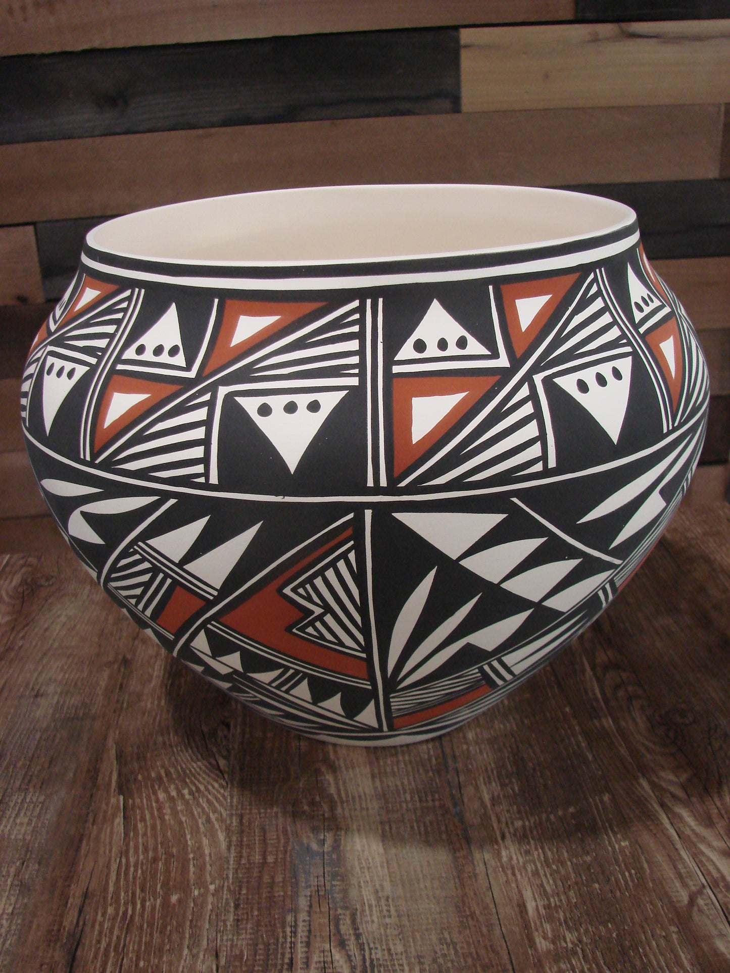 Native American Acoma Indian Hand Painted Pottery by Antonio