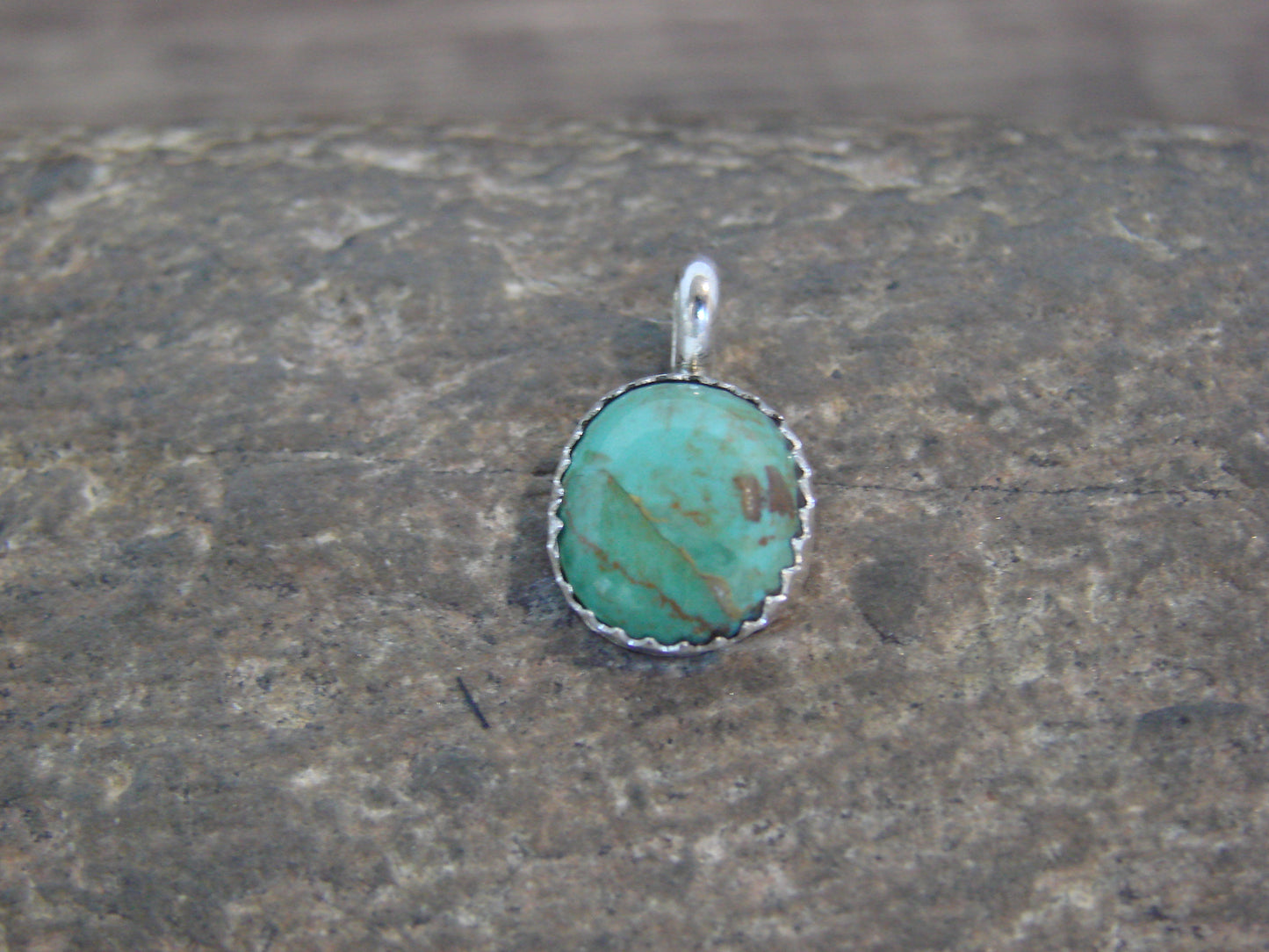 Native American Sterling Silver & Turquoise Pendant - Yazzie