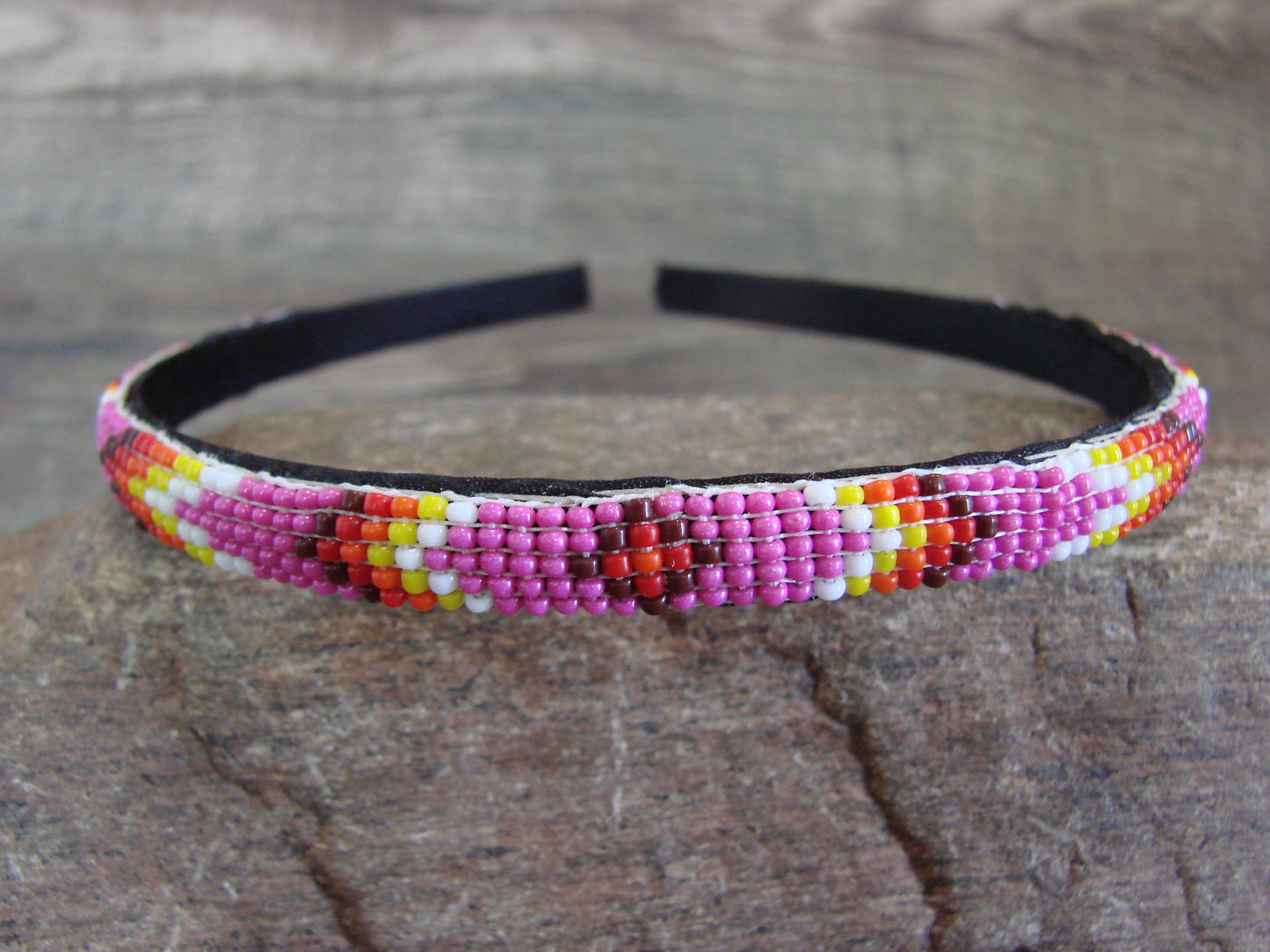 Navajo Indian Hand Beaded 3/8" Head Band by Cleveland