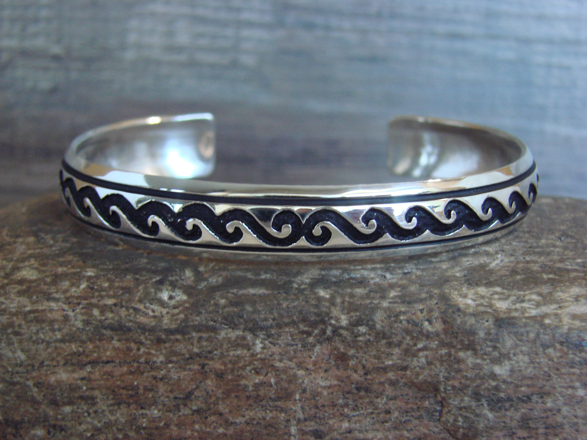 Native American Sterling Silver Petroglyph Bracelet by Singer