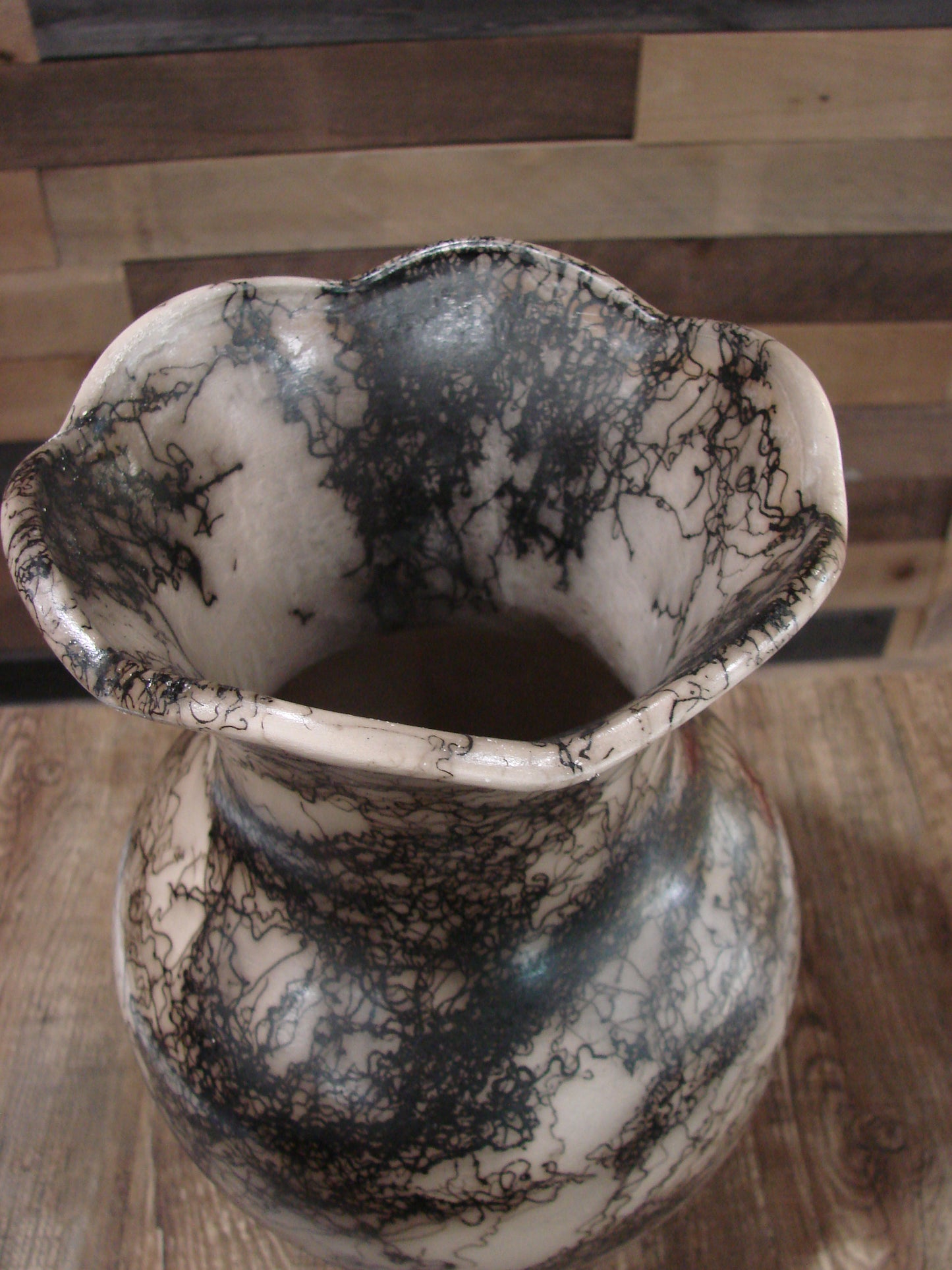 Native American Navajo Indian Horse Hair Pottery by Vail