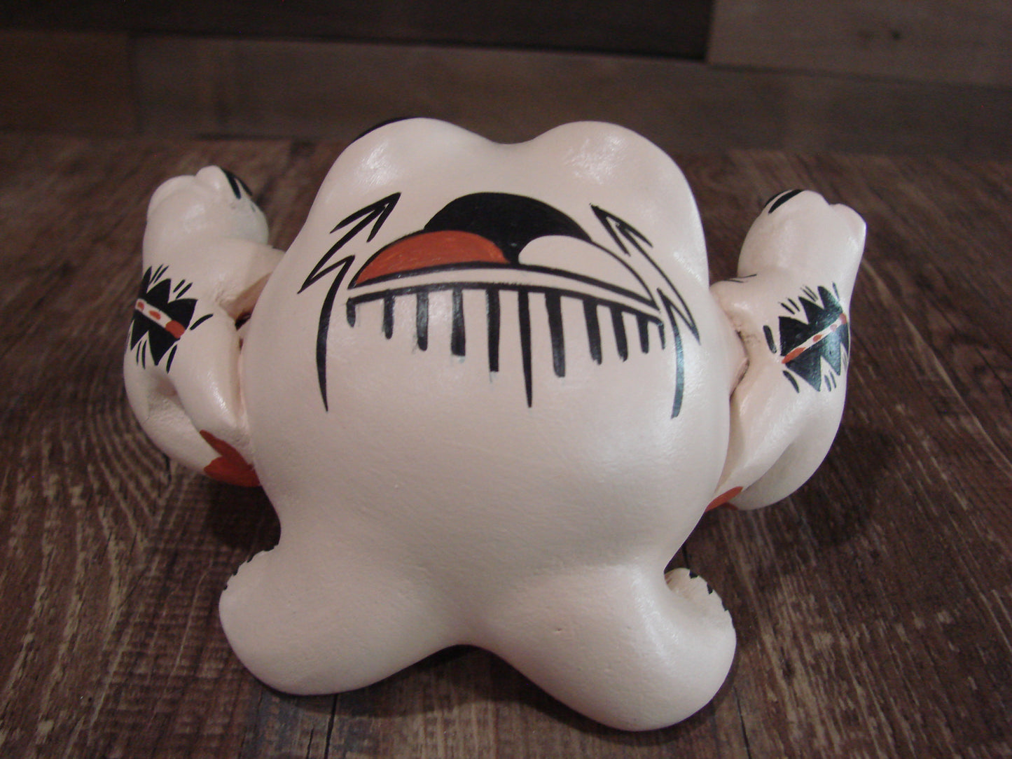 Native American Cochiti Handmade Clay Frog Sculpture by Herrera