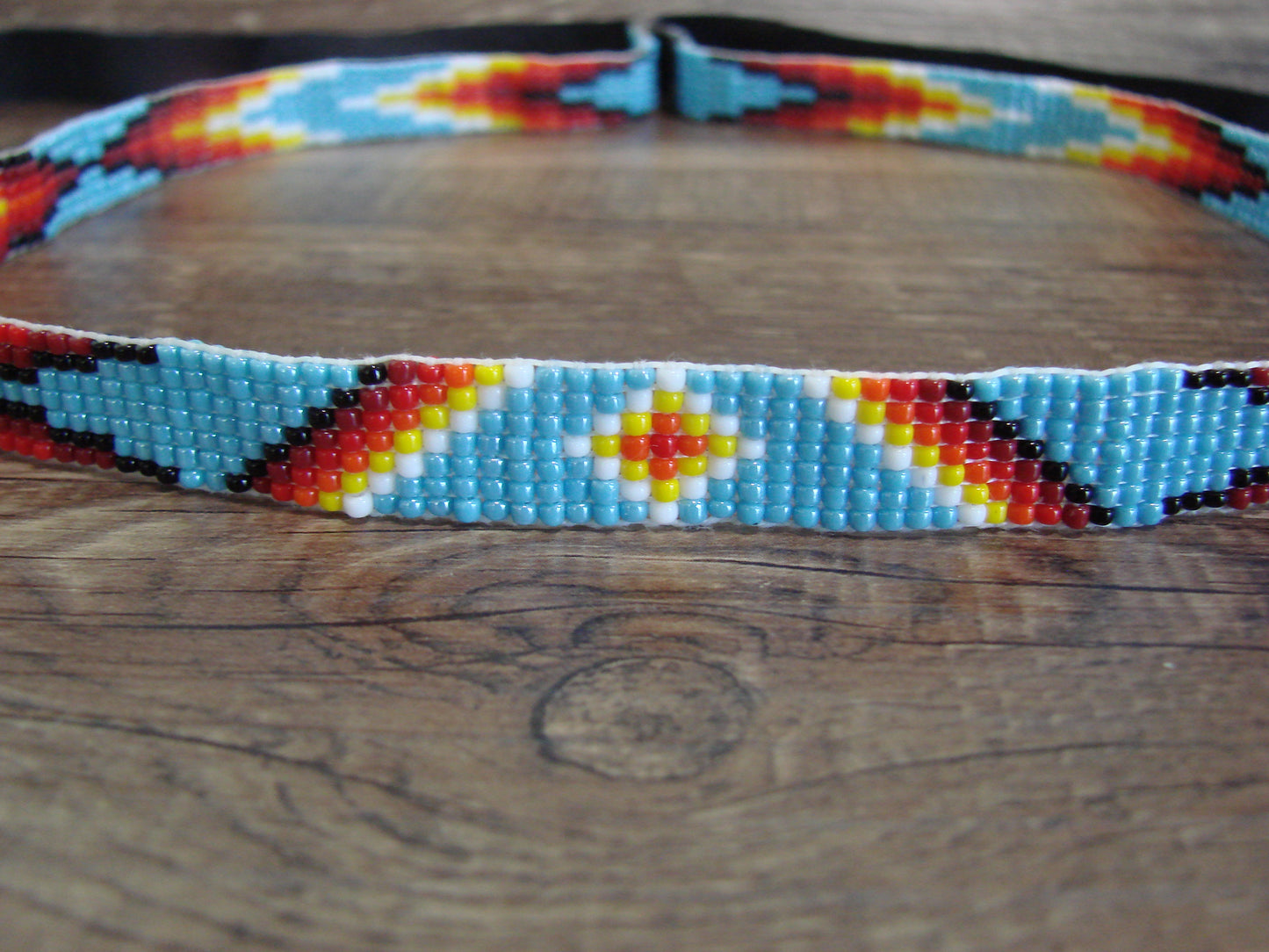 Native American Hand Beaded 1/2" Hat Band by Cleveland