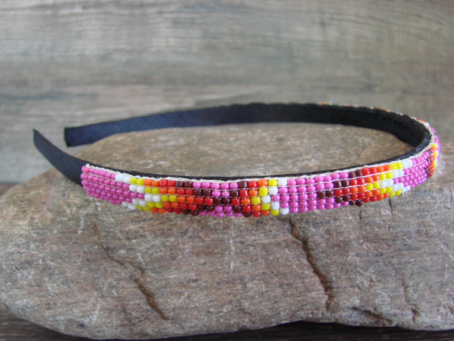 Navajo Indian Hand Beaded 3/8" Head Band by Cleveland