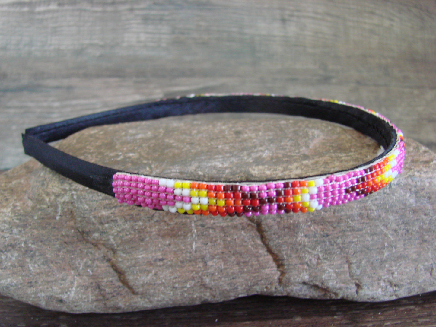 Navajo Indian Hand Beaded 3/8" Head Band by Cleveland