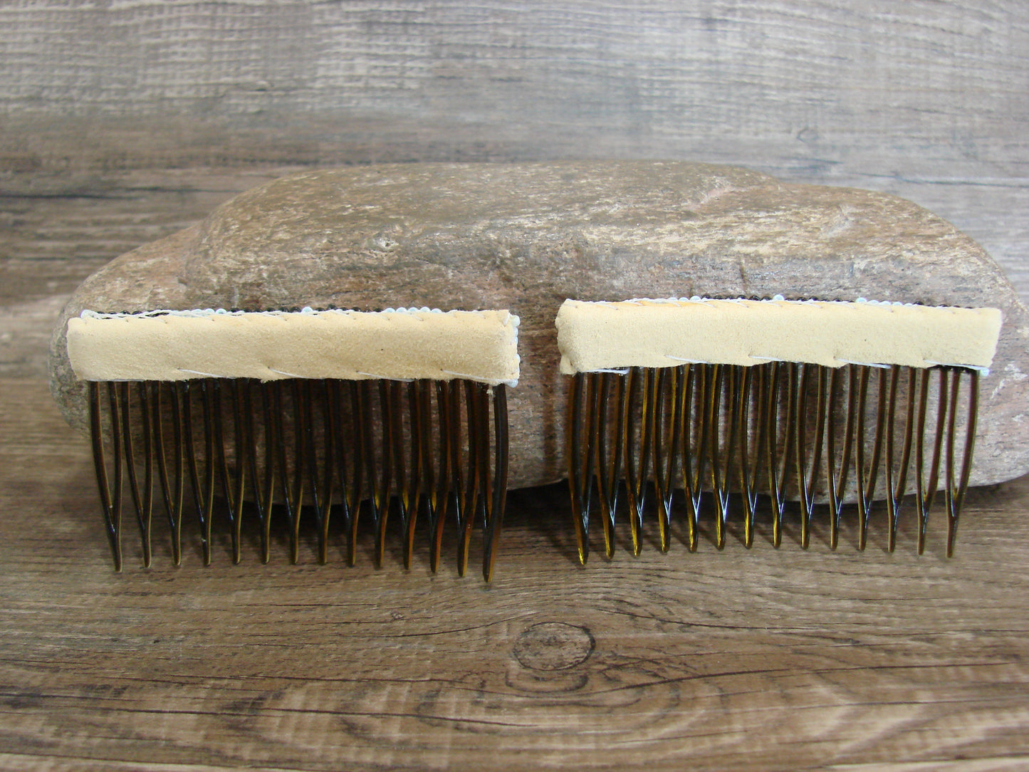 Native American Hand Beaded Hair Comb Set by Cleveland