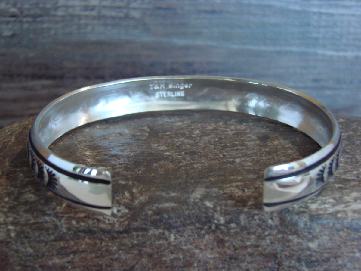 Native American Sterling Silver Petroglyph Bracelet by Singer