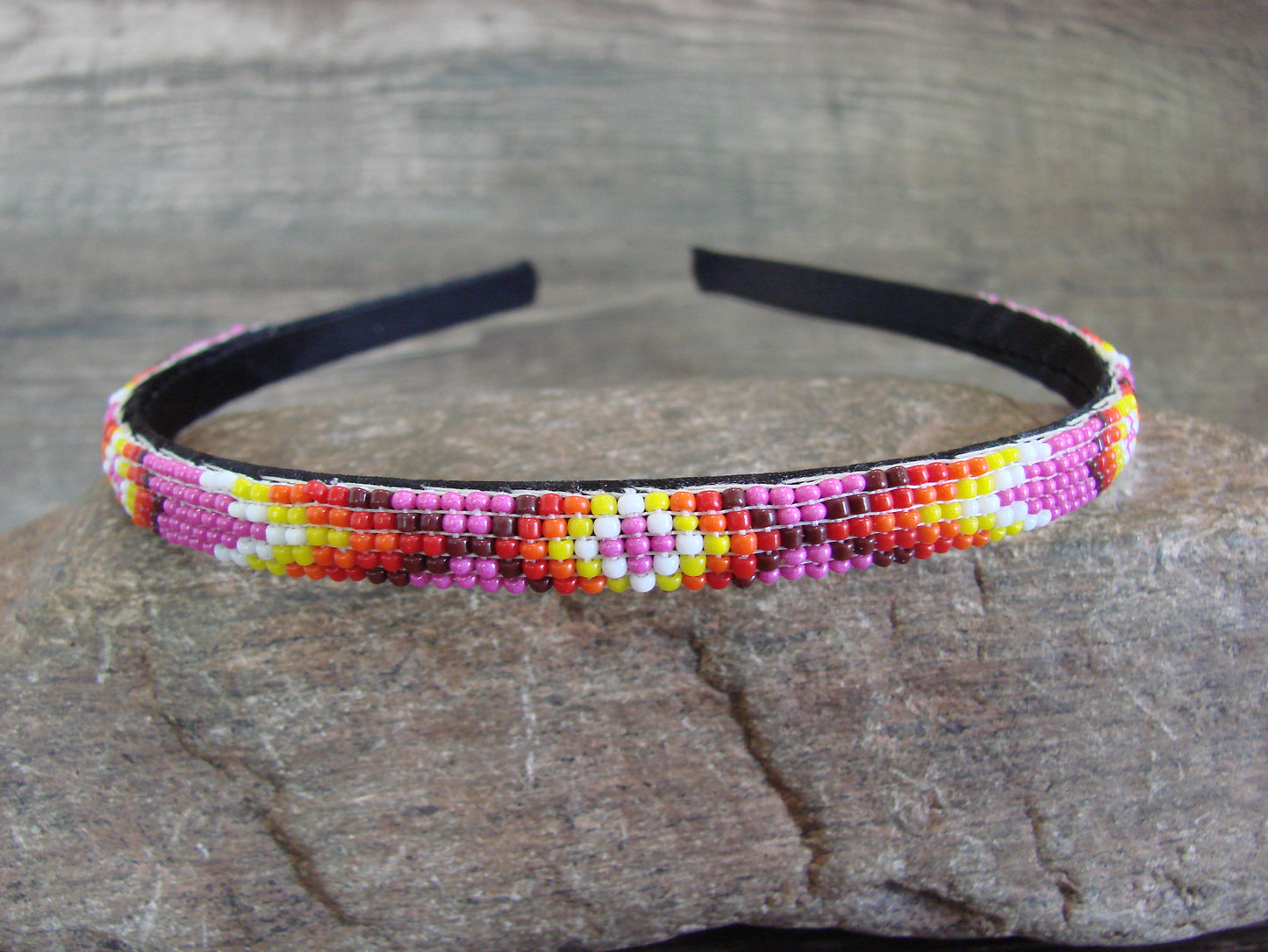 Navajo Indian Hand Beaded 3/8" Head Band by Cleveland