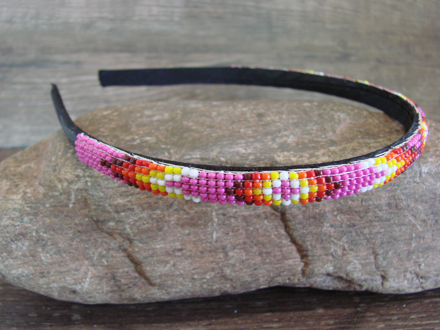 Navajo Indian Hand Beaded 3/8" Head Band by Cleveland