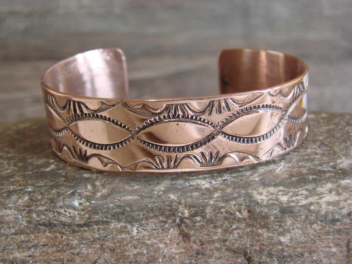 Native American Navajo Copper Bracelet by Elaine Tahe