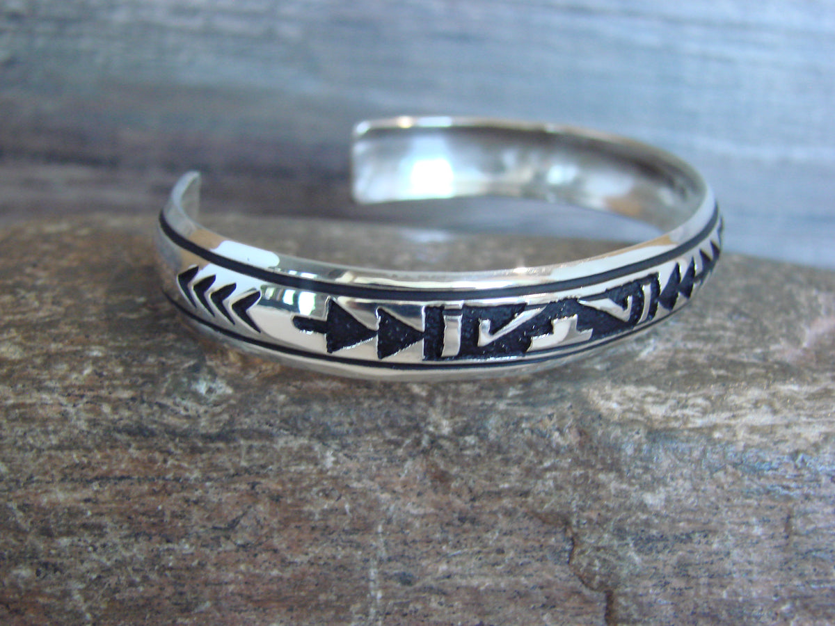 Native American Sterling Silver Petroglyph Bracelet by Singer