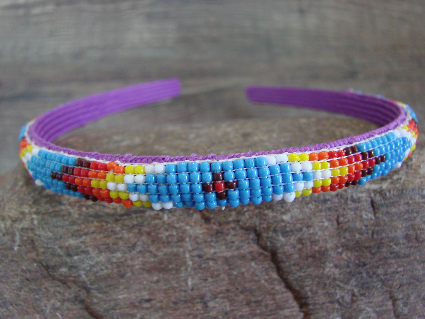 Navajo Indian Hand Beaded 3/8" Head Band by Cleveland