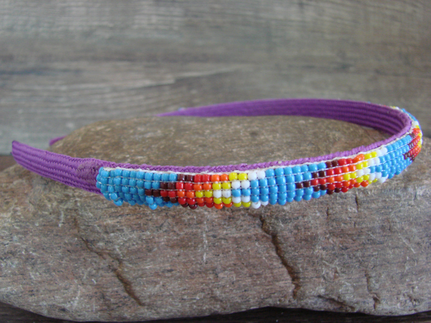 Navajo Indian Hand Beaded 3/8" Head Band by Cleveland