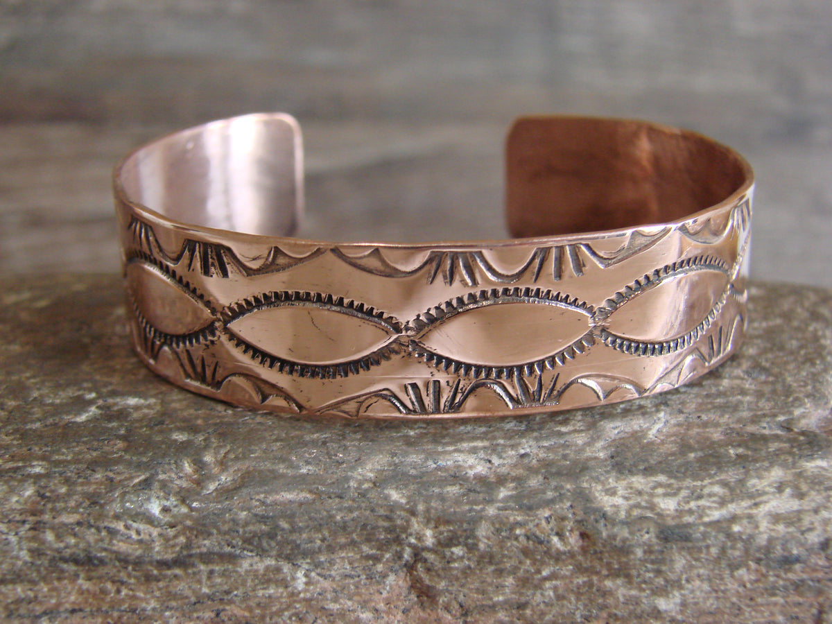 Native American Navajo Copper Bracelet by Elaine Tahe