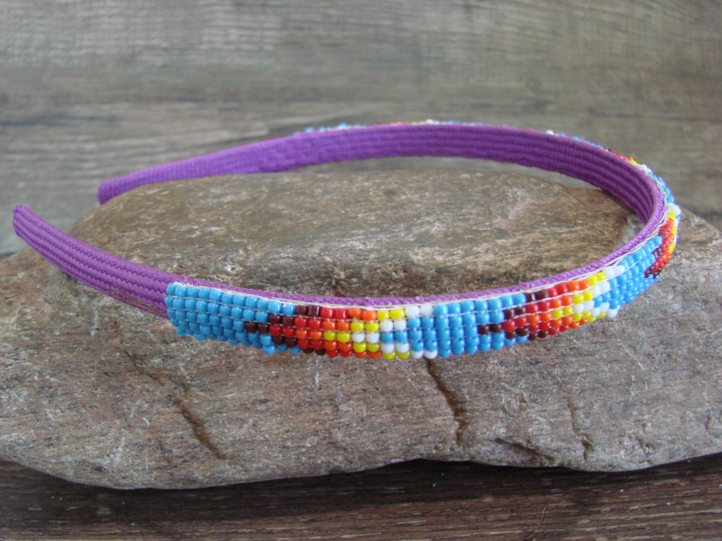 Navajo Indian Hand Beaded 3/8" Head Band by Cleveland