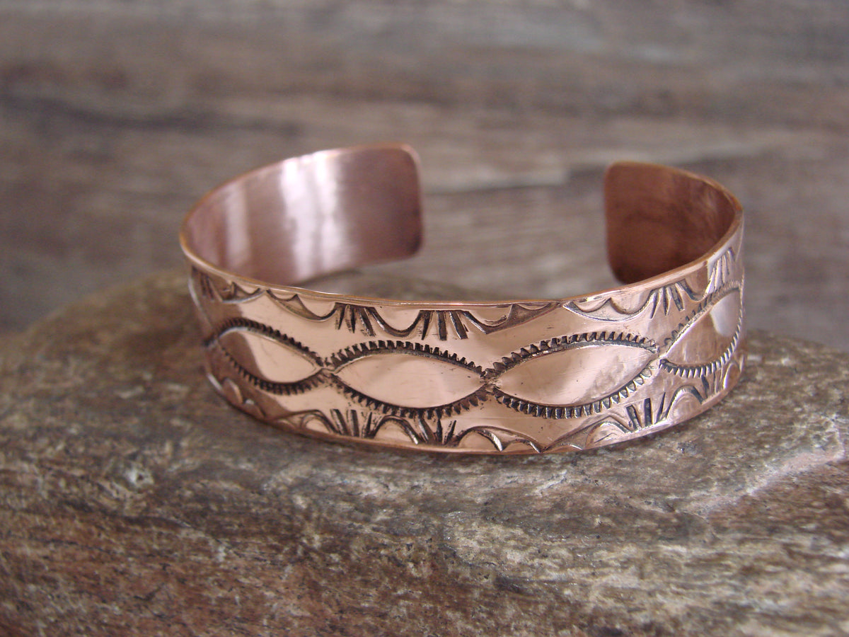 Native American Navajo Copper Bracelet by Elaine Tahe