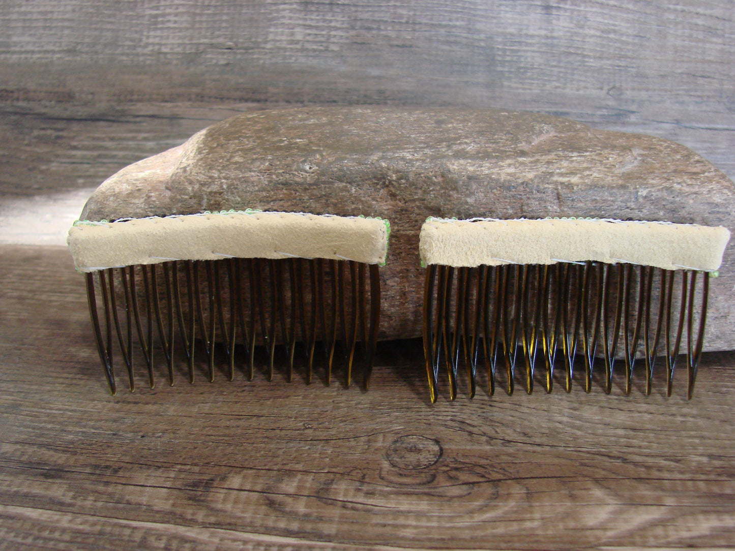 Native American Hand Beaded Hair Comb Set by Cleveland