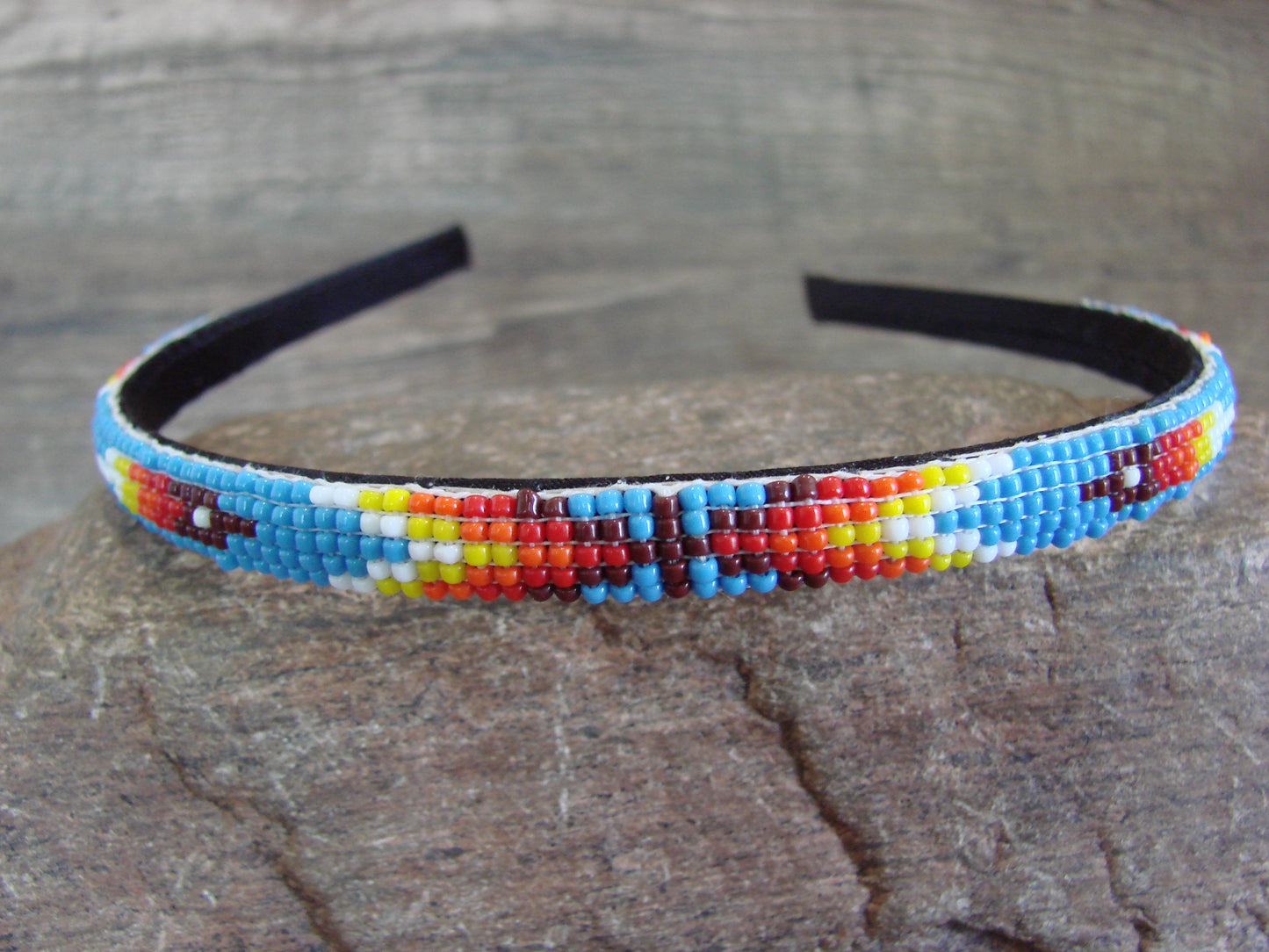 Navajo Indian Hand Beaded 3/8" Head Band by Cleveland