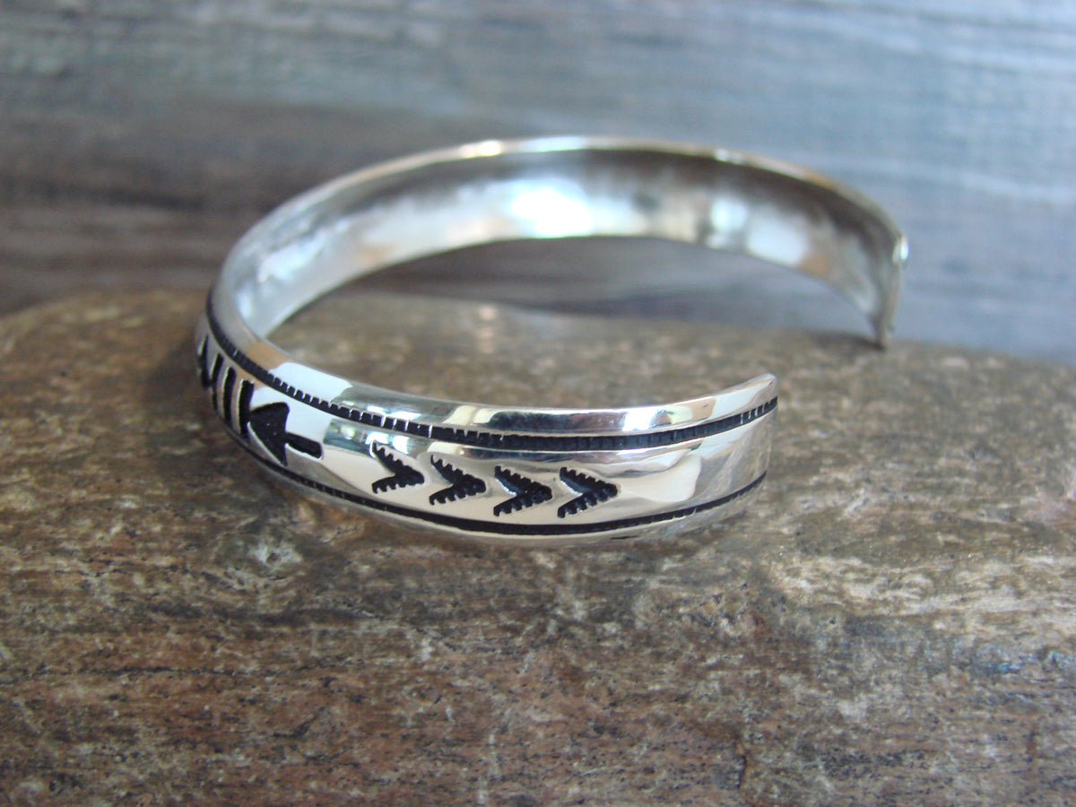 Native American Sterling Silver Petroglyph Bracelet by Singer