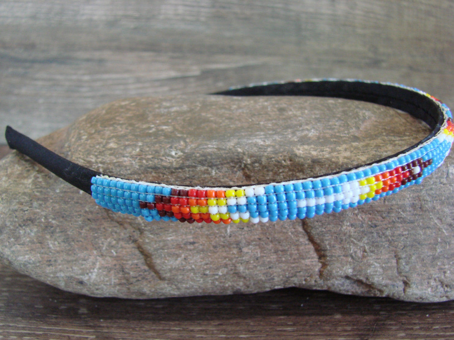 Navajo Indian Hand Beaded 3/8" Head Band by Cleveland