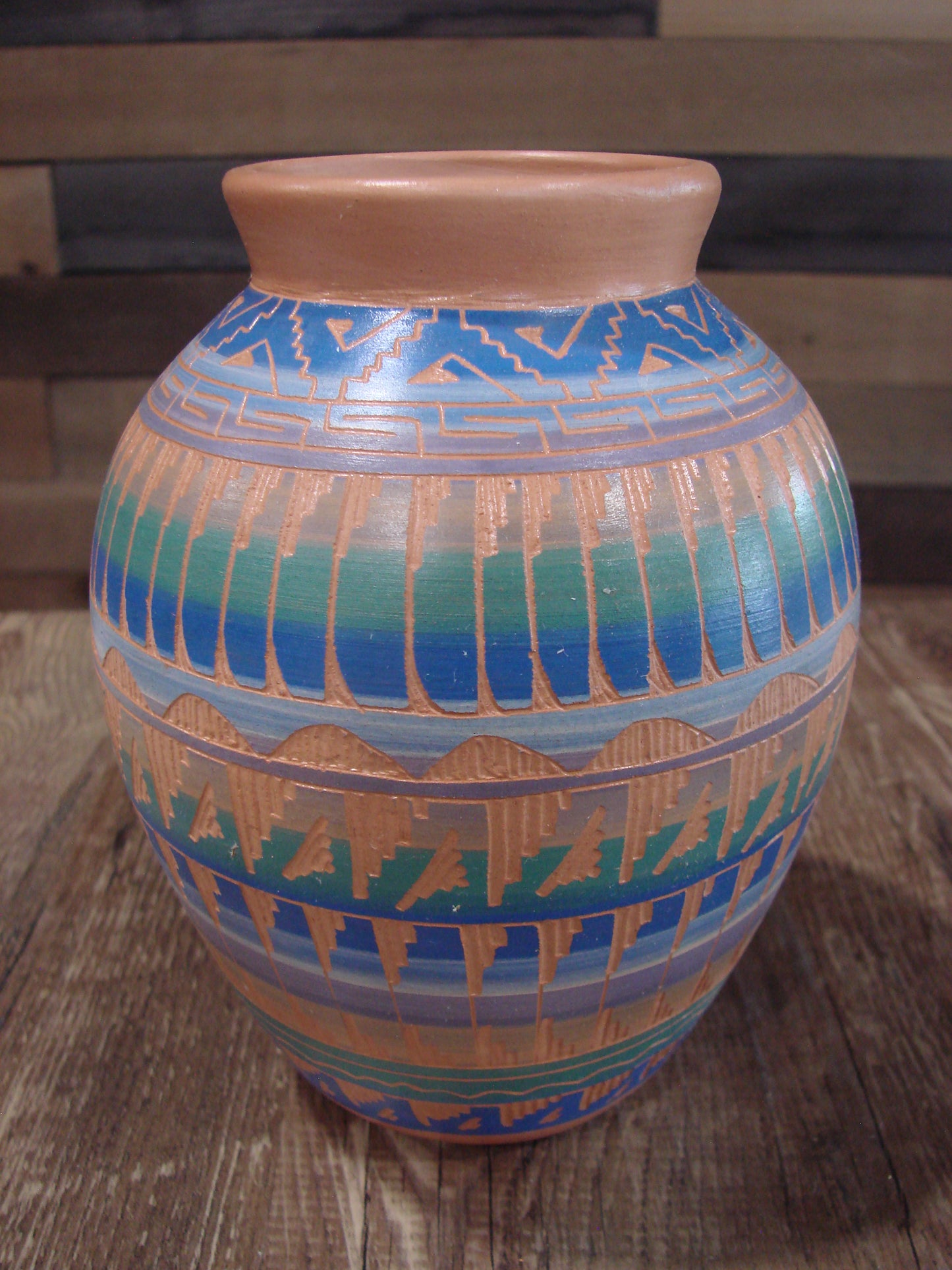 Native American Hand Etched & Hand Painted Pottery - Gilmore