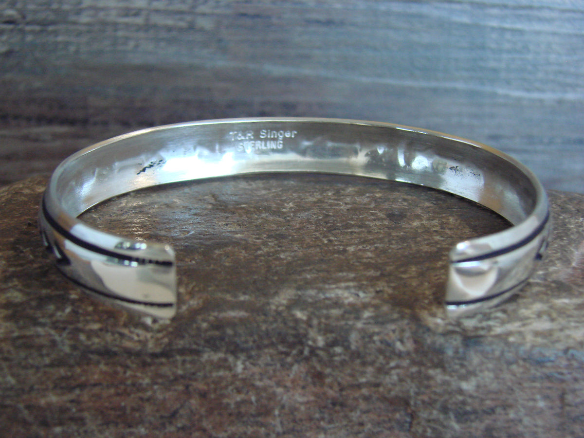 Native American Sterling Silver Petroglyph Bracelet by Singer