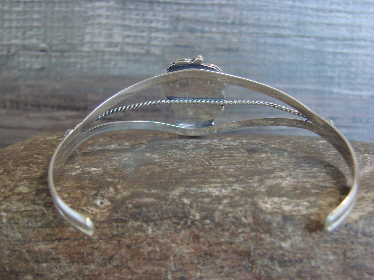 Native American Sterling Silver Turquoise Feather Bracelet by Largo