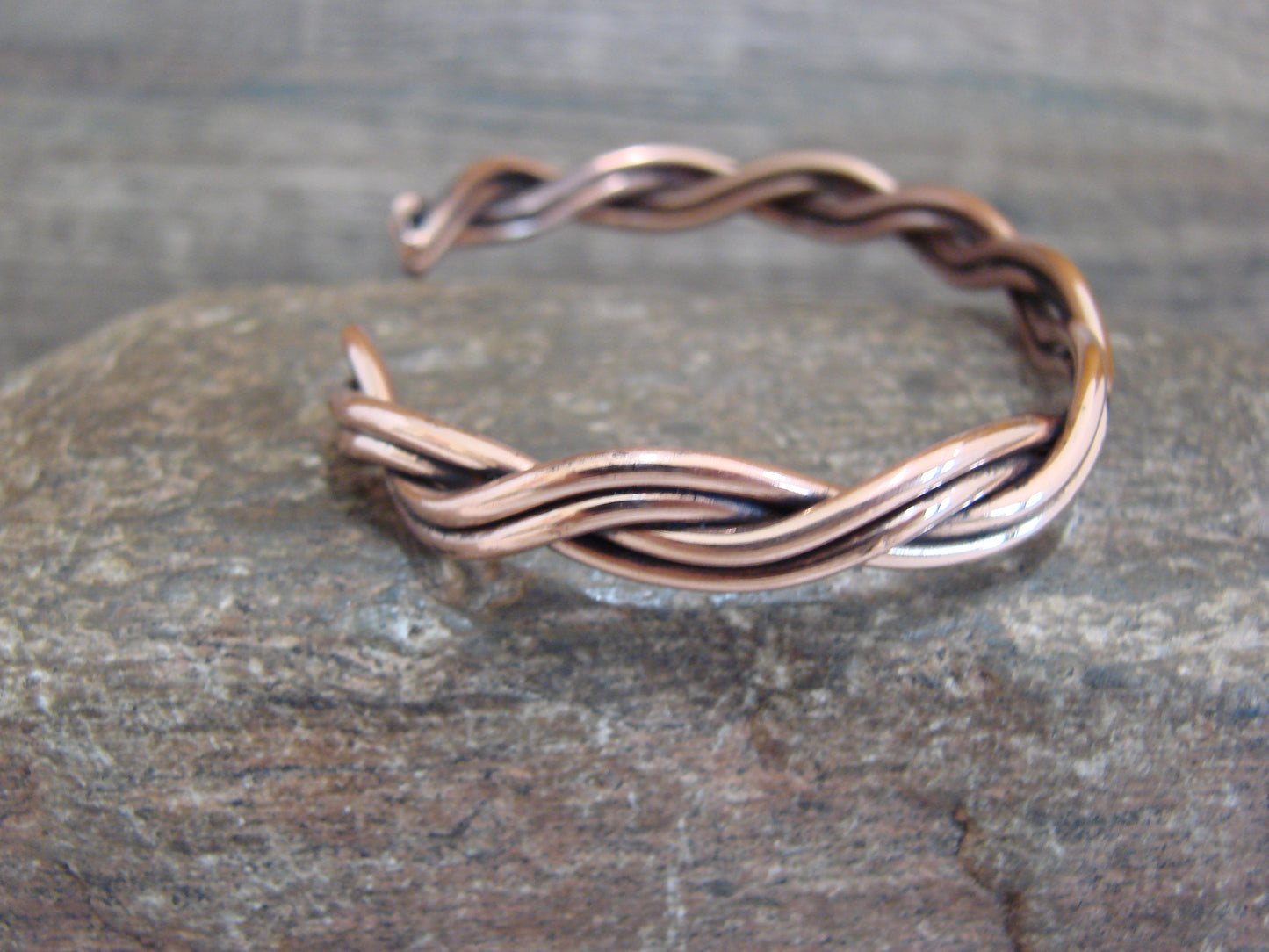 Native American Navajo Twisted Copper Bracelet by Elaine Tahe